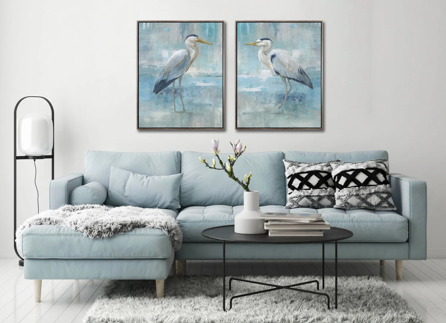 Elegant Watcher II Wall Art - Blue/White - 24 X 30 - Image 2