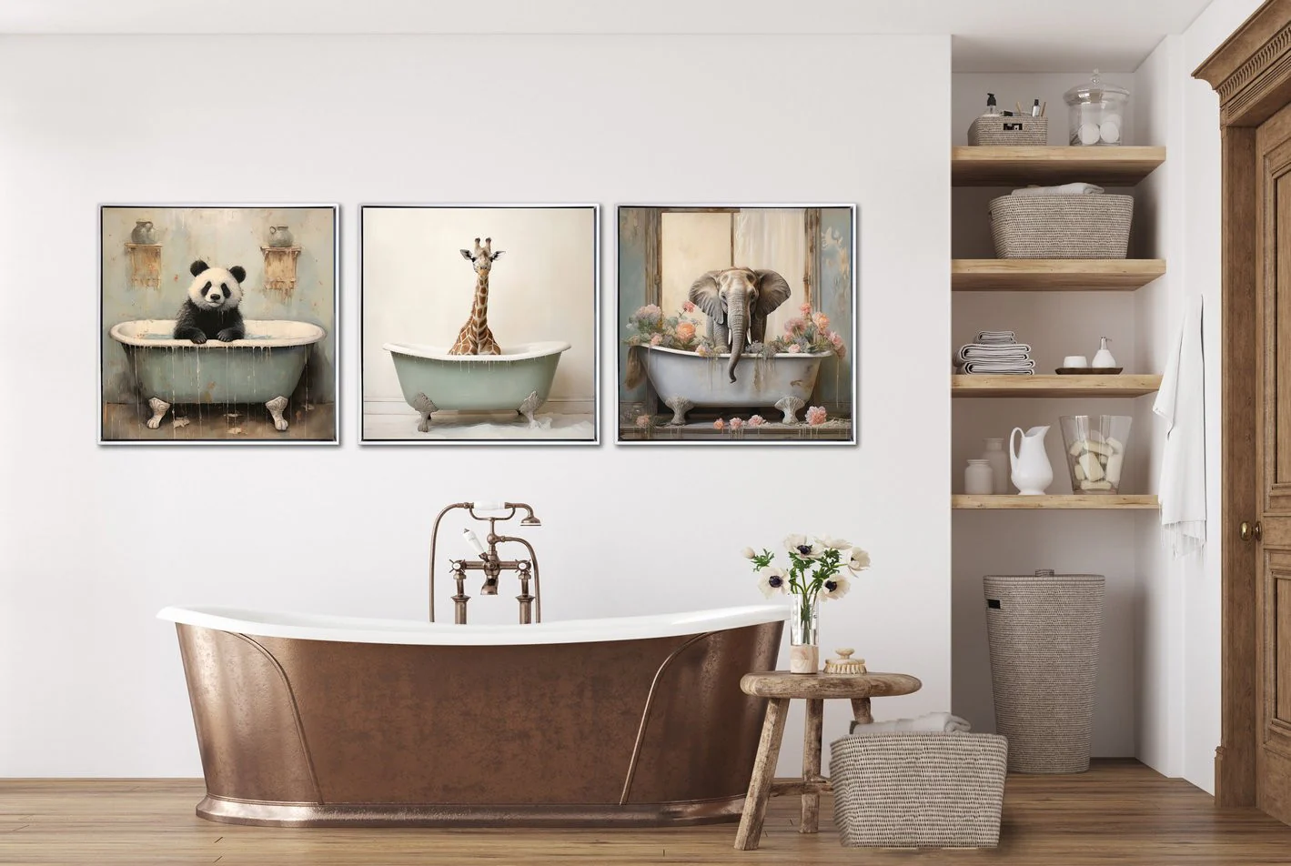 Elephant Retreat Wall Art - Multi-Colour - 24 X 24 - Image 2