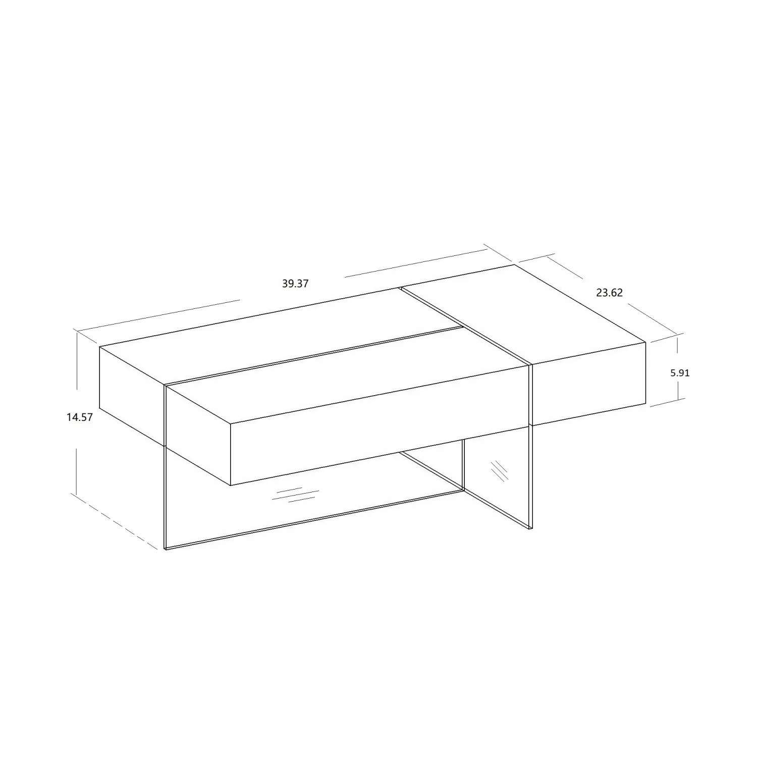 Elexa Coffee Table - White - Image 4