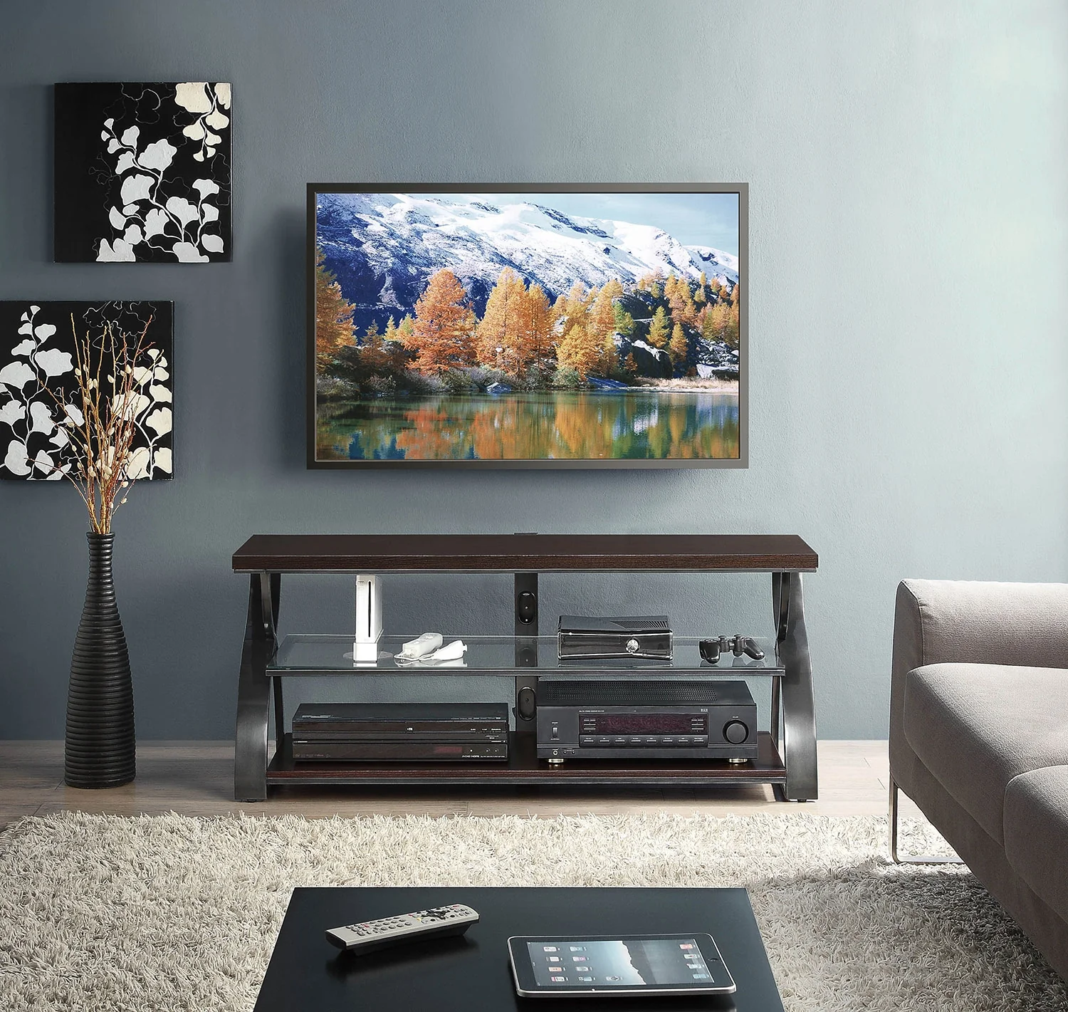 Elland 54" 3-in-1 TV Stand - Espresso - Image 3