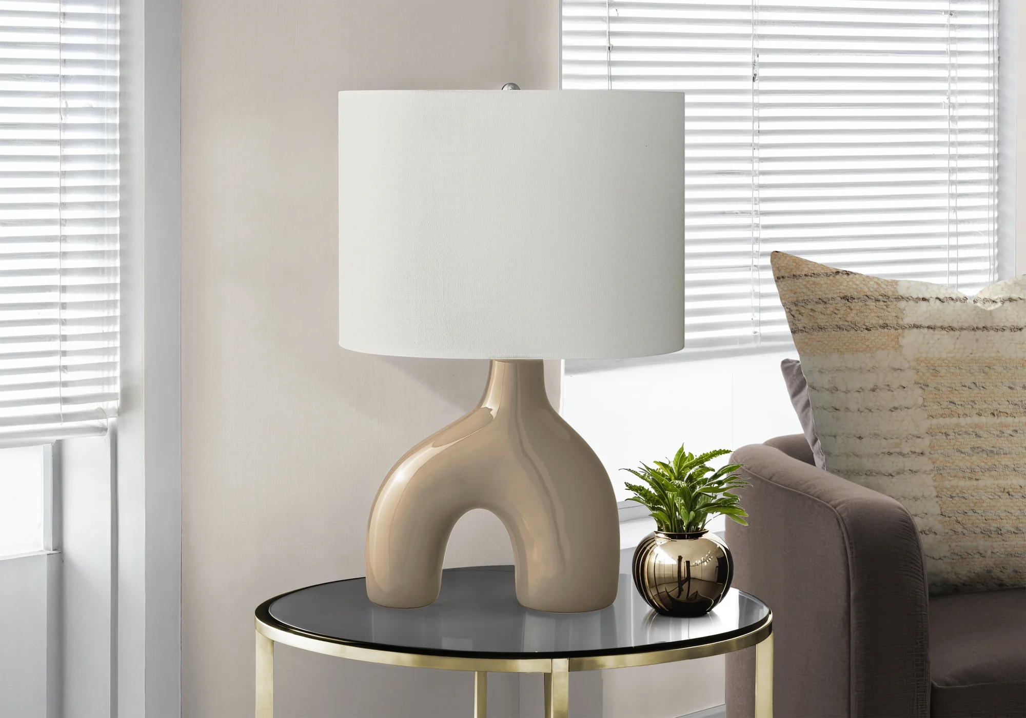 Elm Table Lamp - Brown - Image 2