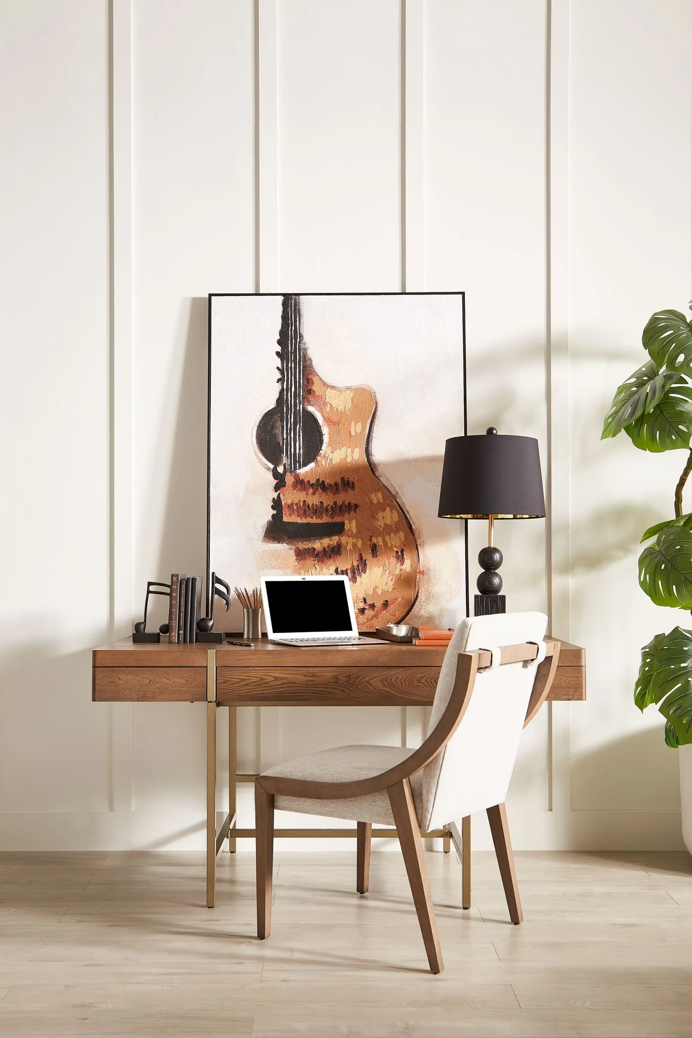 In Harmony - Elure Writing Desk - with USB - Latte - Image 2