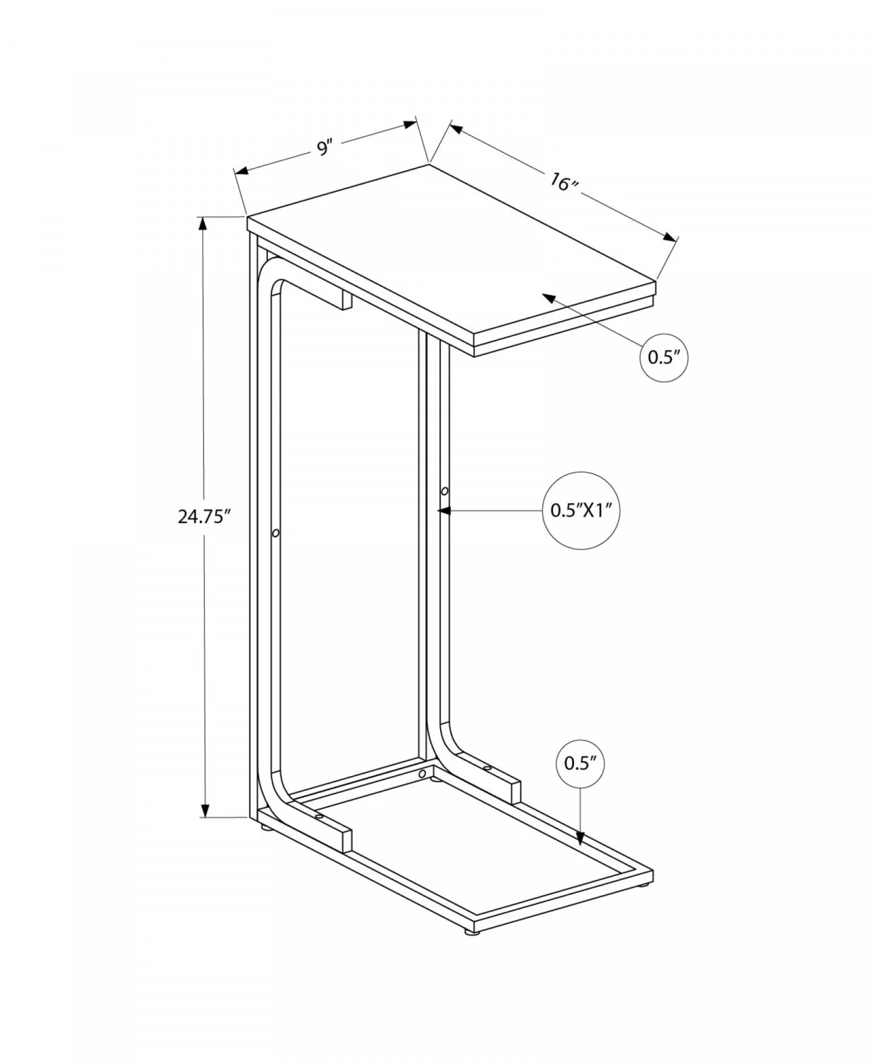 Elyan Side Table - White - Image 3