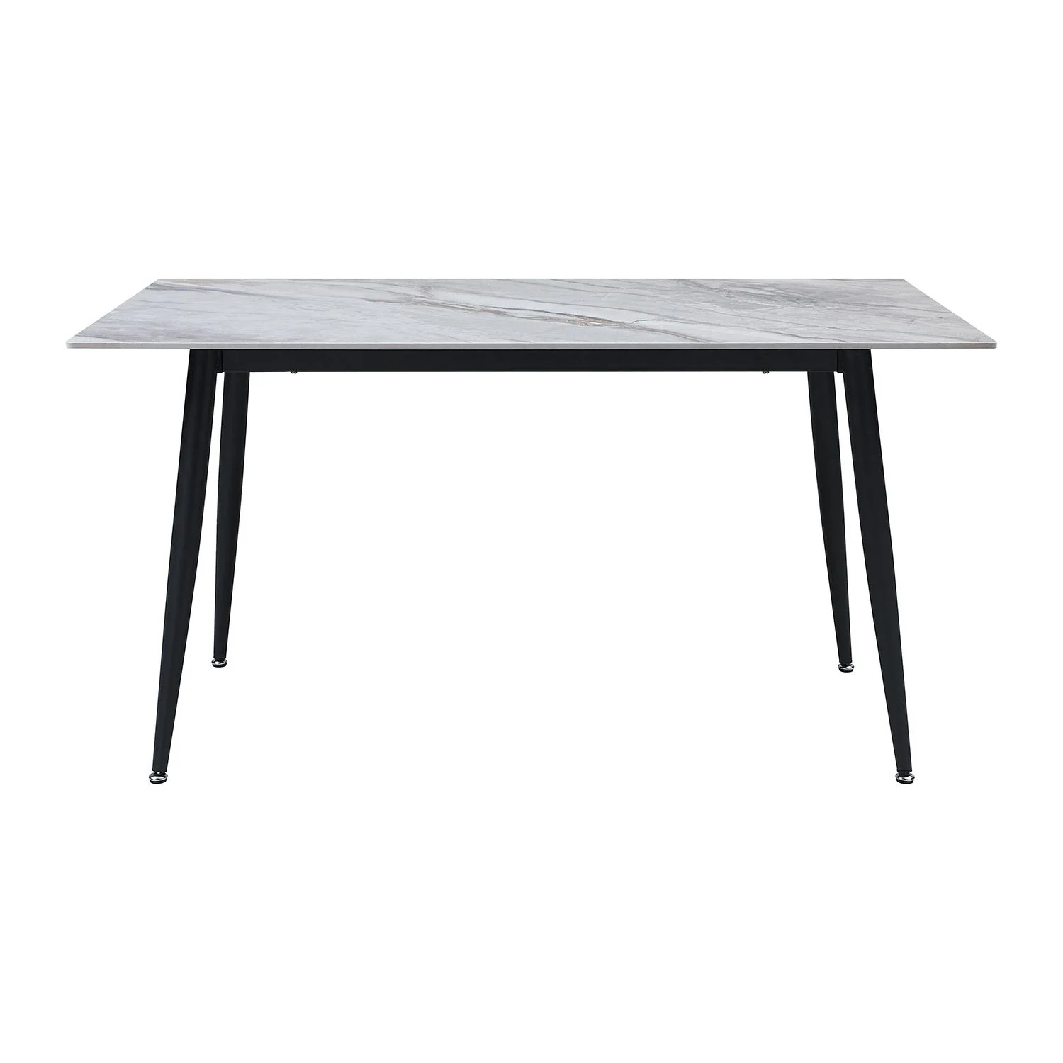 Emberly Sintered Stone Dining Table - Grey, Black - Image 3