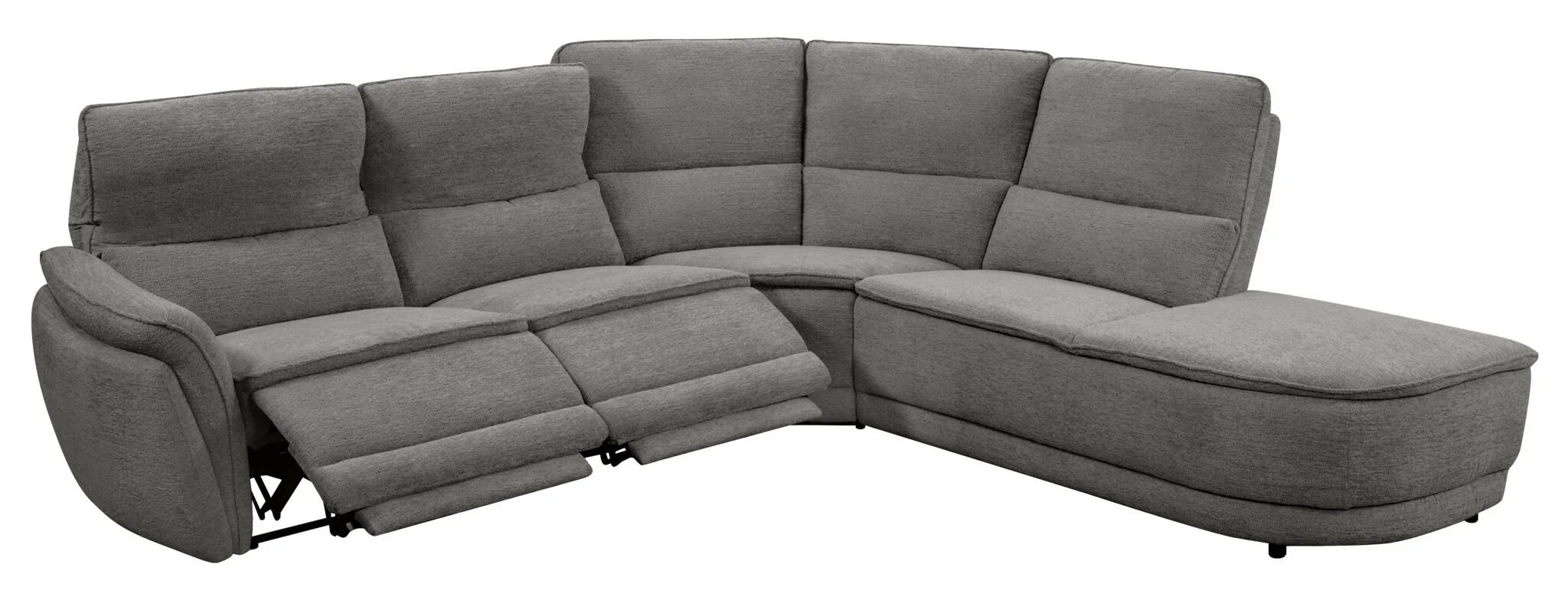 Emerson 4-Piece Power Reclining Sectional with Right Facing Chaise - Grey - Image 2