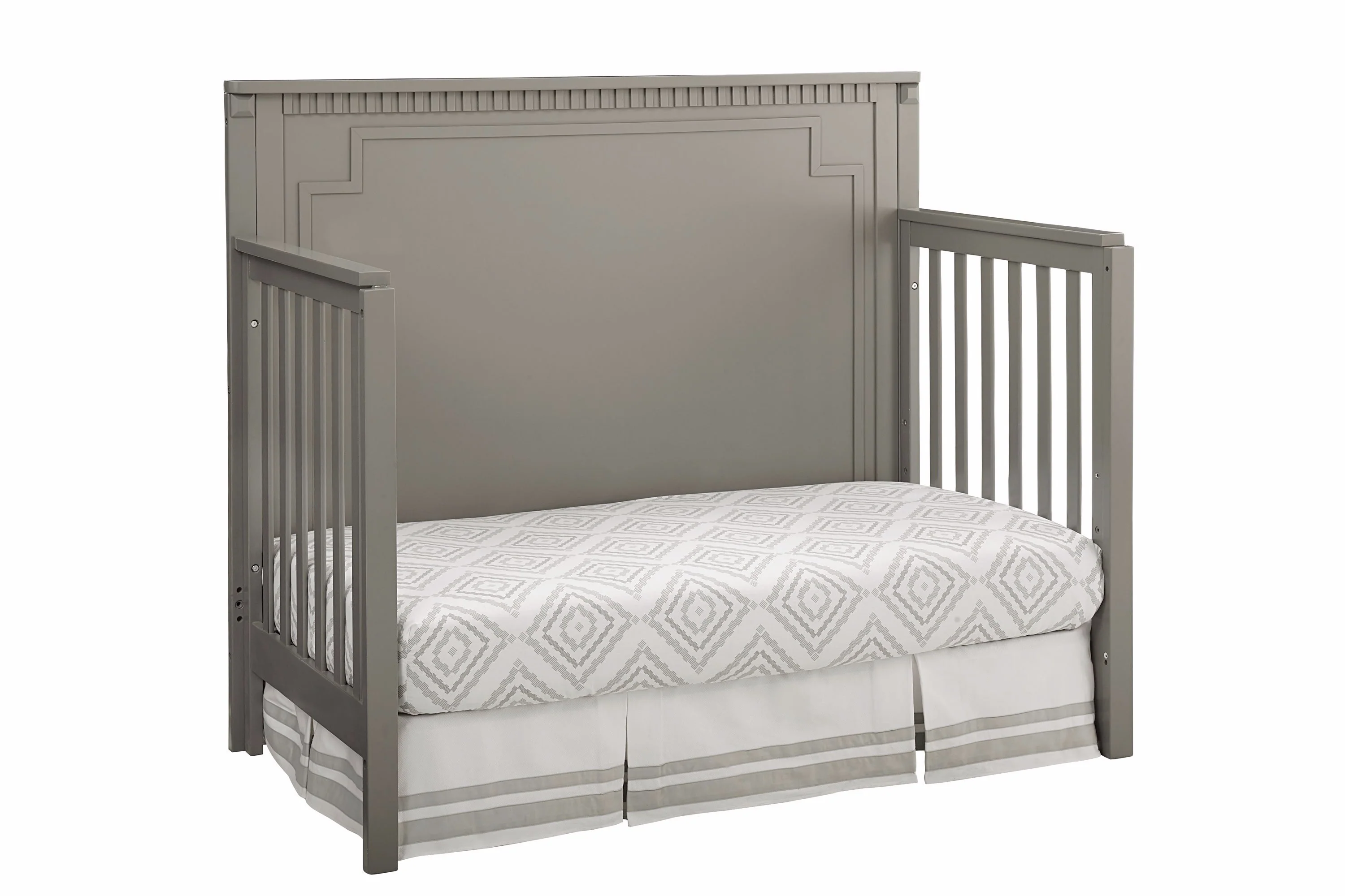 Emery Convertible Panel Crib - Grey - Image 3