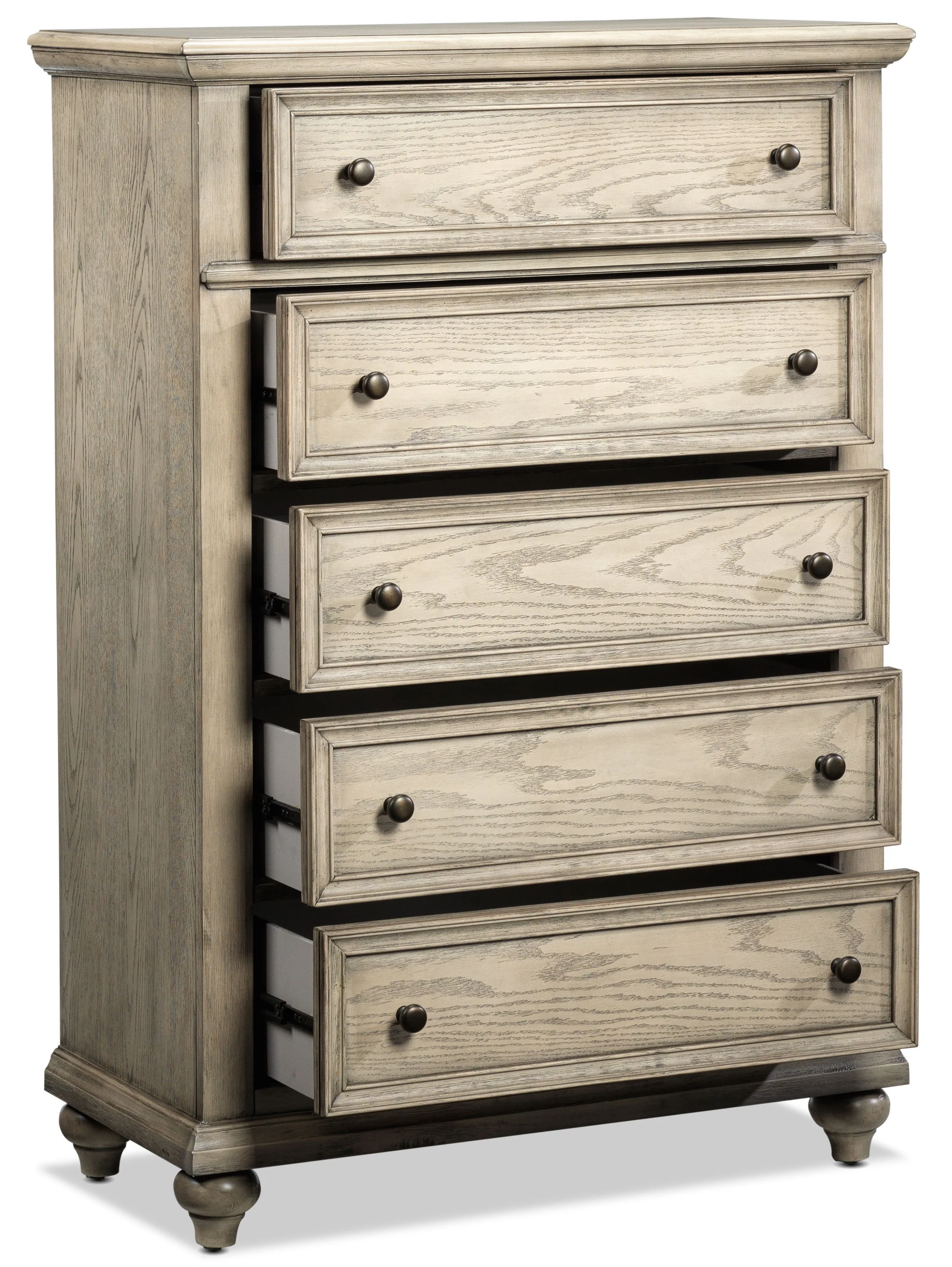 Emma 5-Drawer Chest - Oak - Image 2