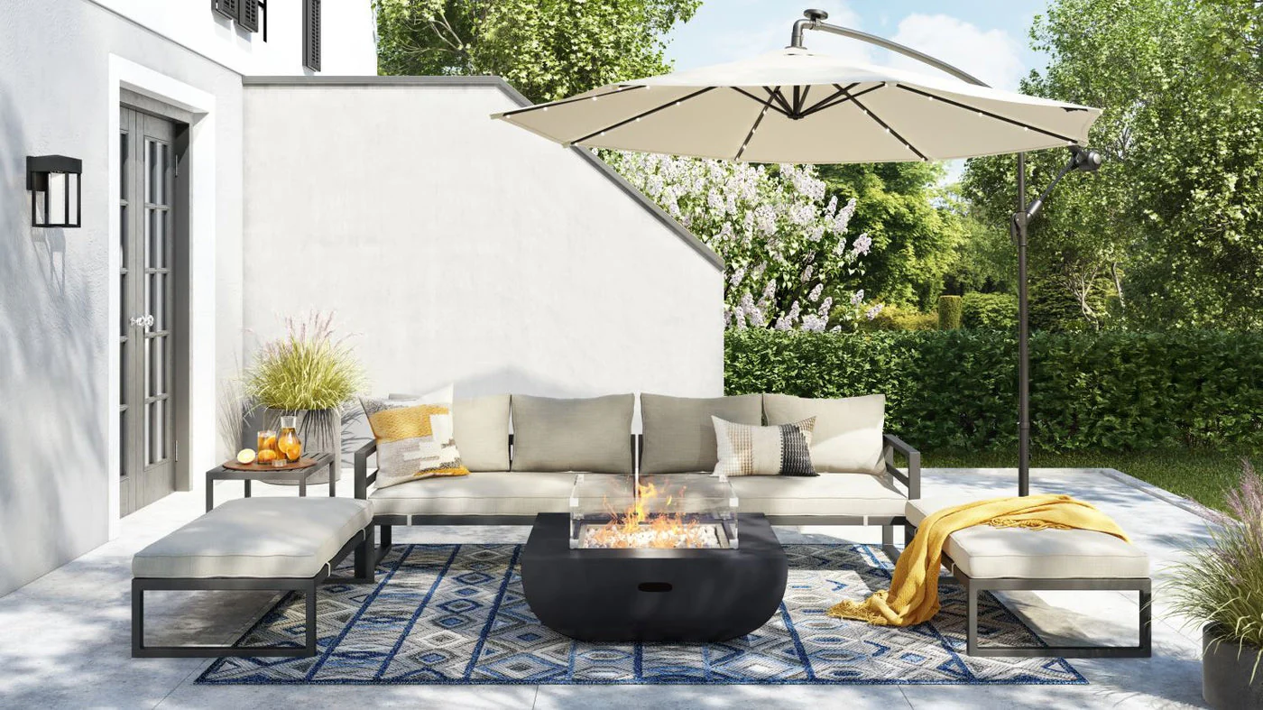 Endless Shores 5-Piece Modular Outdoor Conversation Set - Beige - Image 3