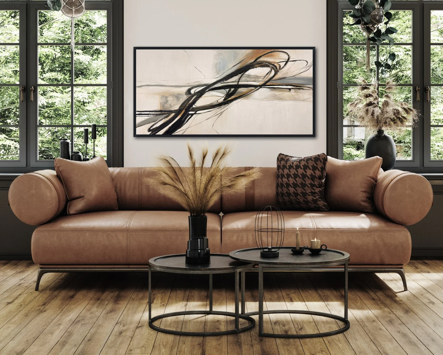 Entangled Wall Art - Beige/Brown/Black - 28 X 56 - Image 2