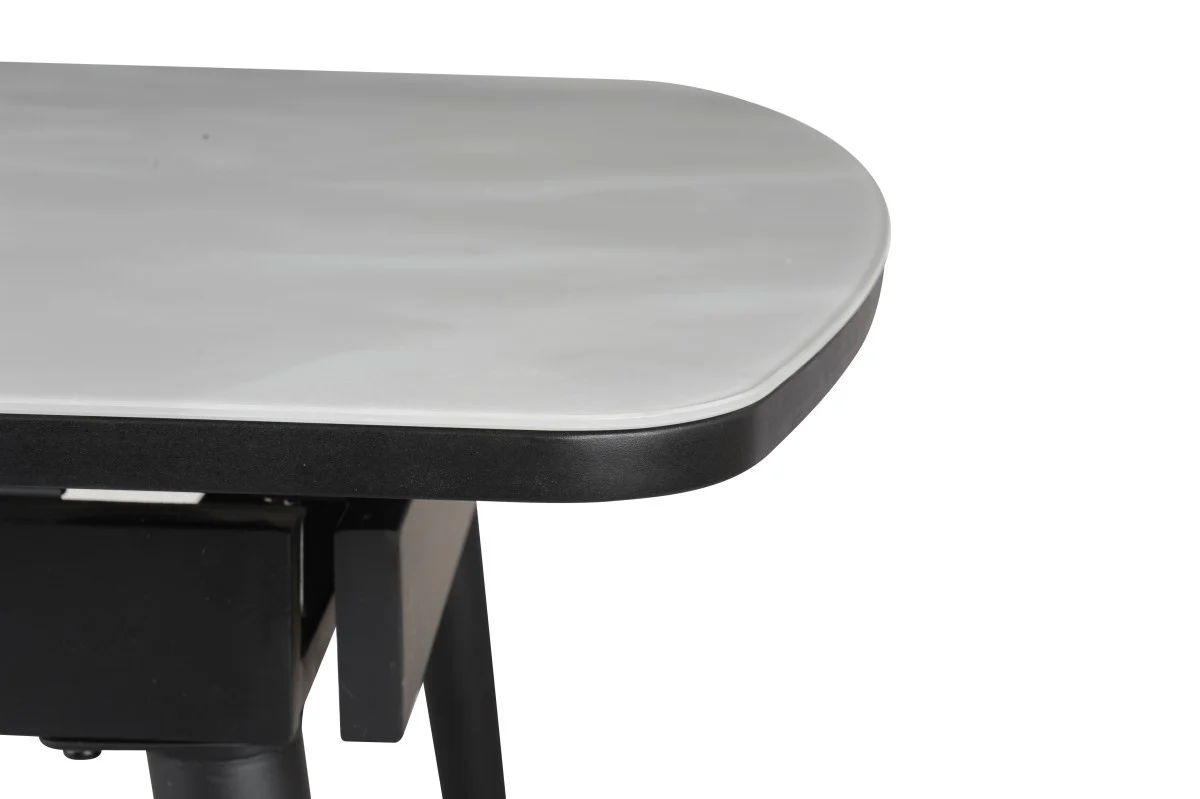 Erme Extendable Dining Table - Light Grey - Image 4