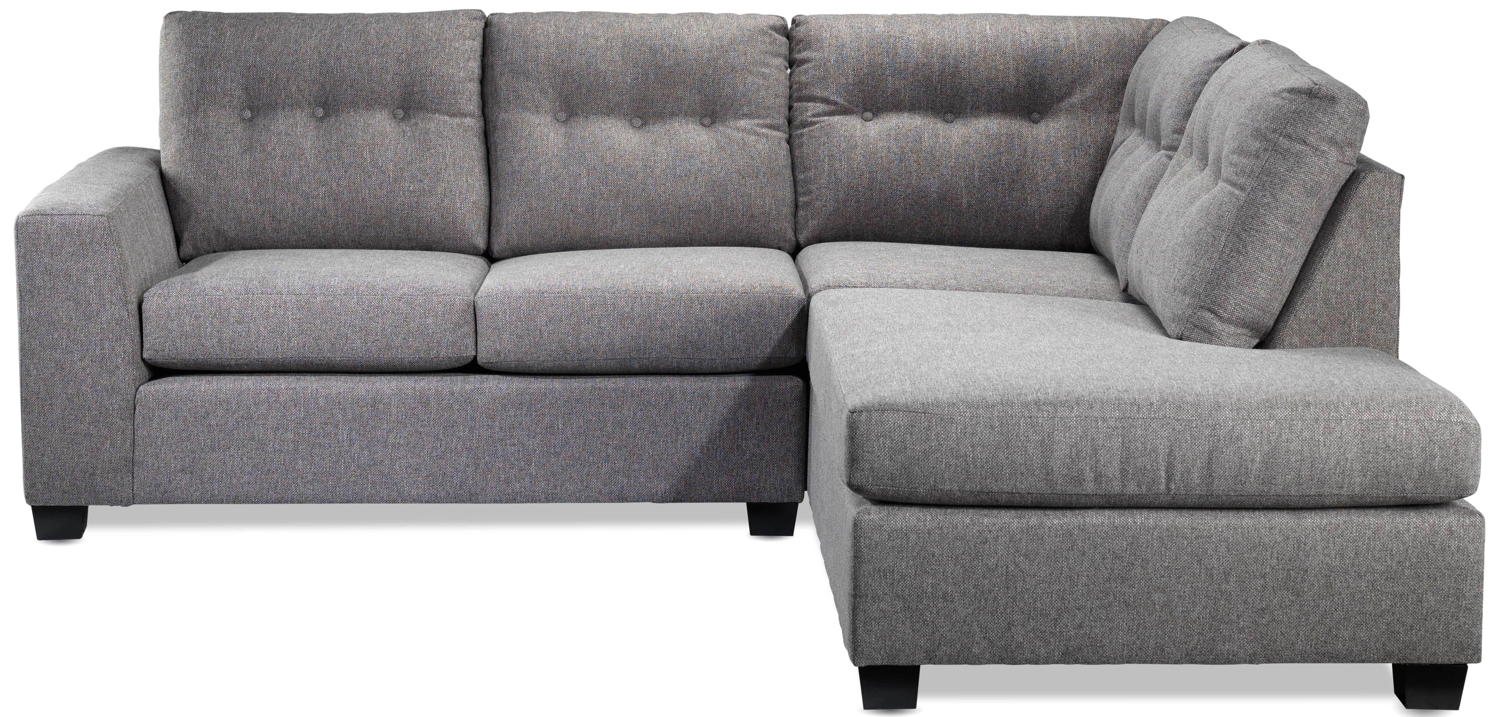 Estelle 2-Piece Sectional with Right-Facing Chaise - Grey - Image 2