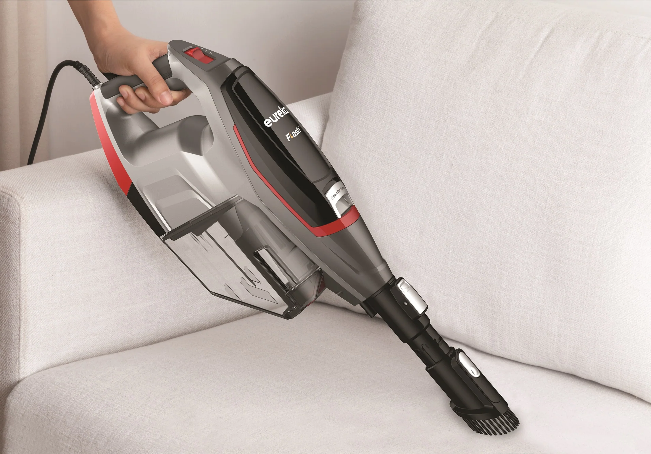 Eureka Flash Powerful Corded 2-in1 Stick & Lightweight Handheld Vacuum - NES512C - Image 2