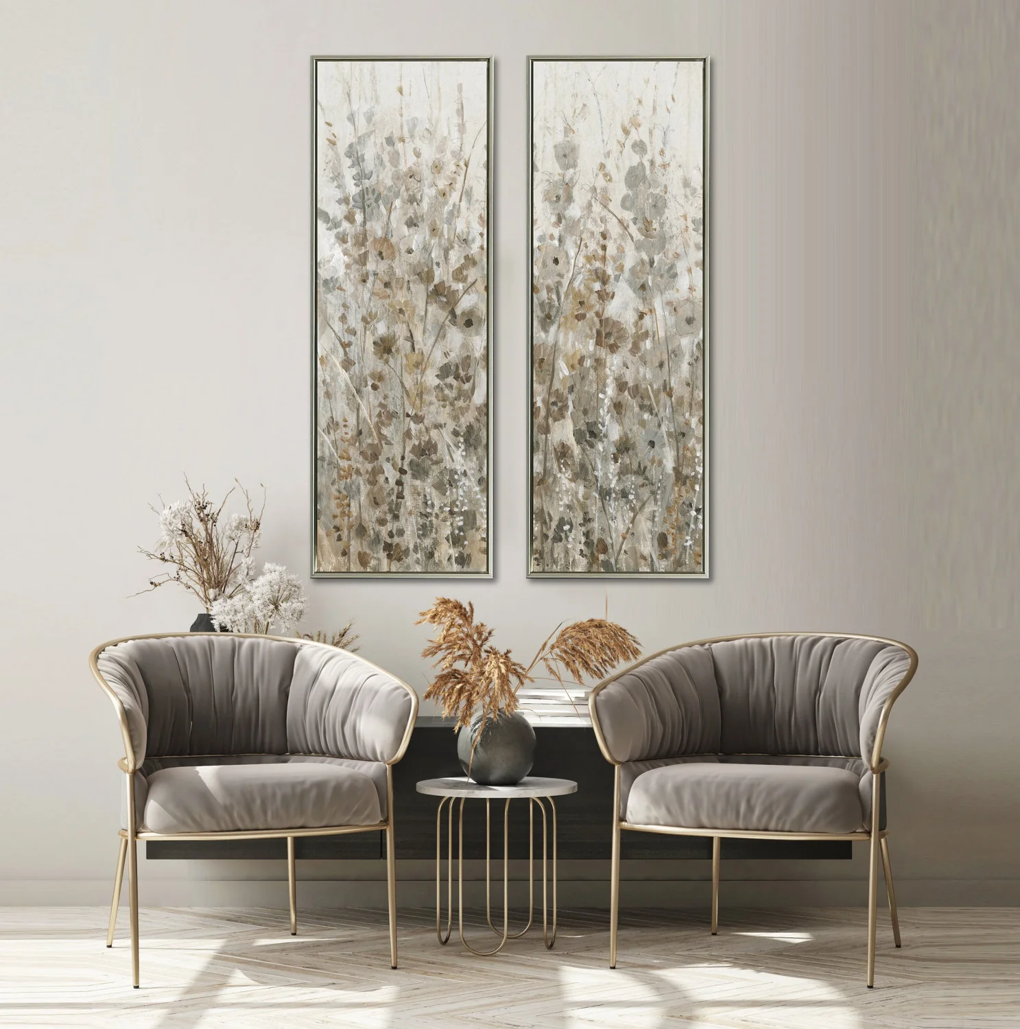 Faded Fields I Wall Art - Brown - 48 X 16 - Image 2