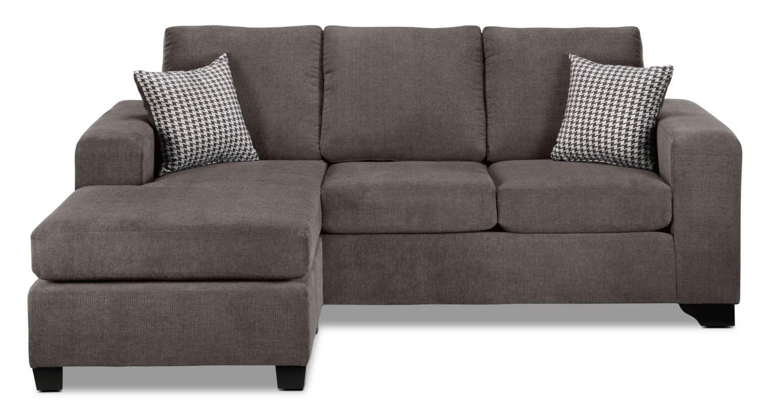 Fava Chaise Sofa - Grey - Image 3