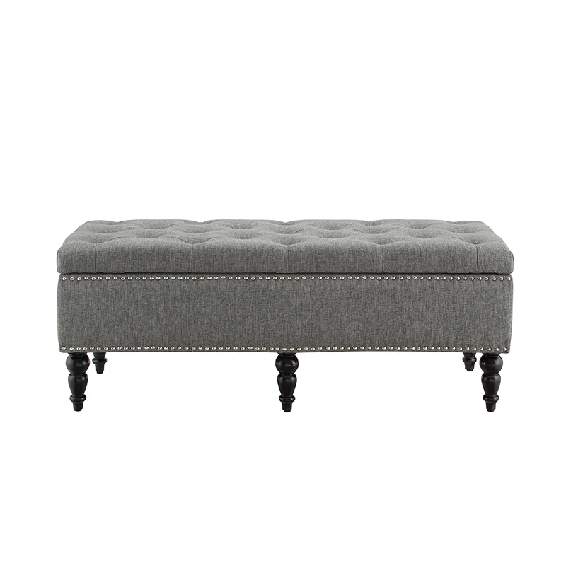 Faye Ottoman - Grey - Image 3