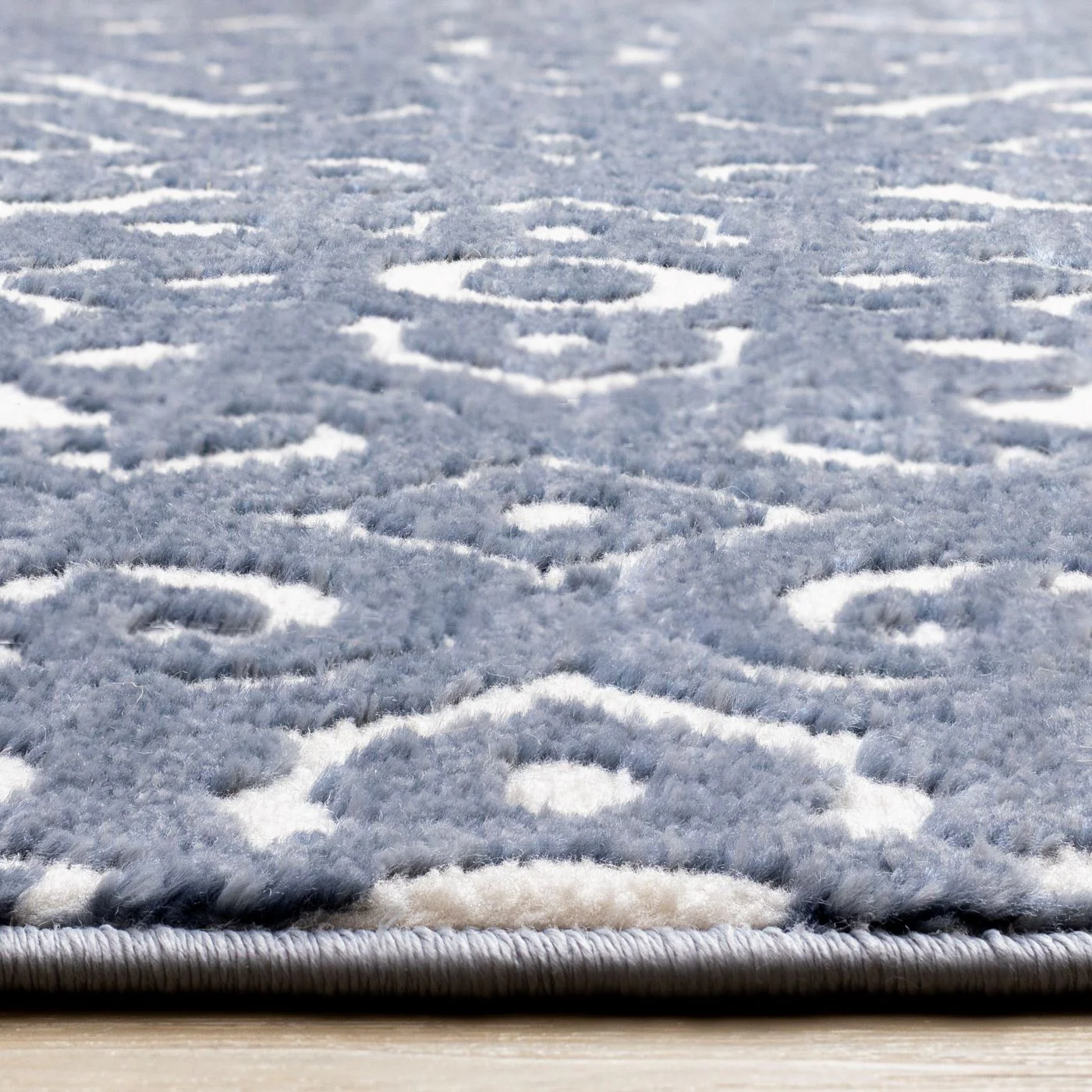 Feeling Connected 7'10" x 10'6" Damask Design Area Rug - Blue - Image 4