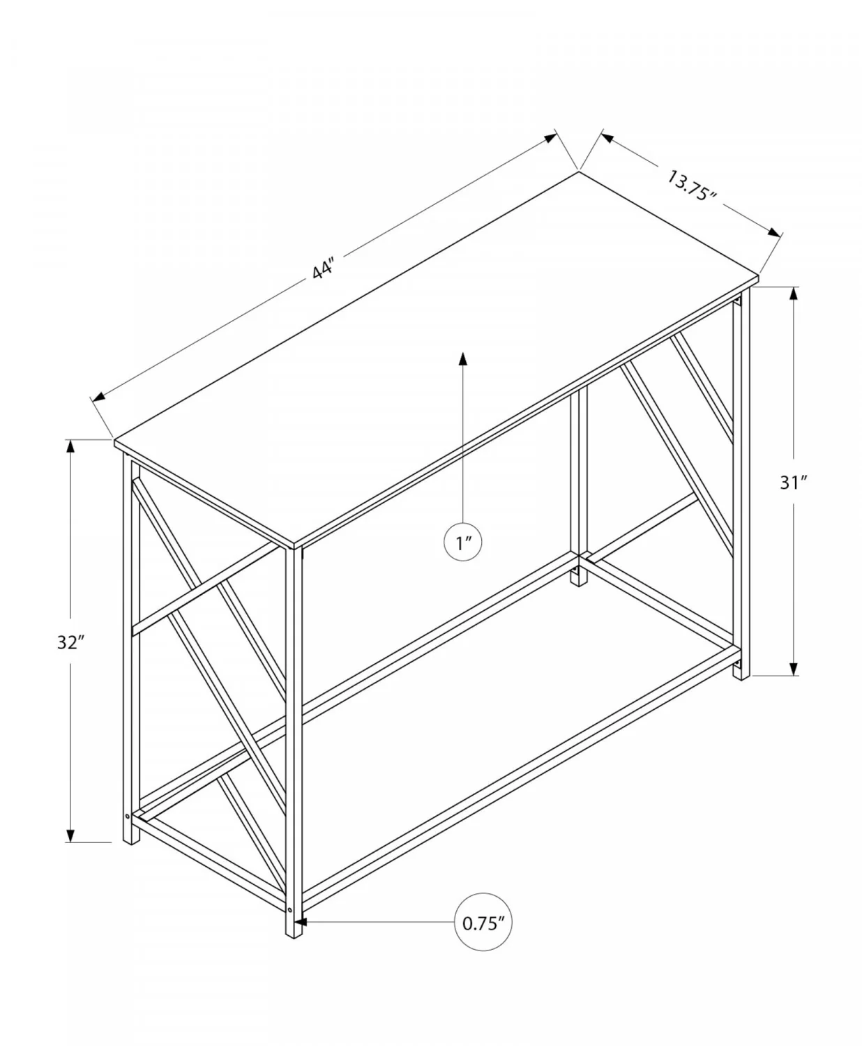 Fenn Sofa Table - Light Brown - Image 3