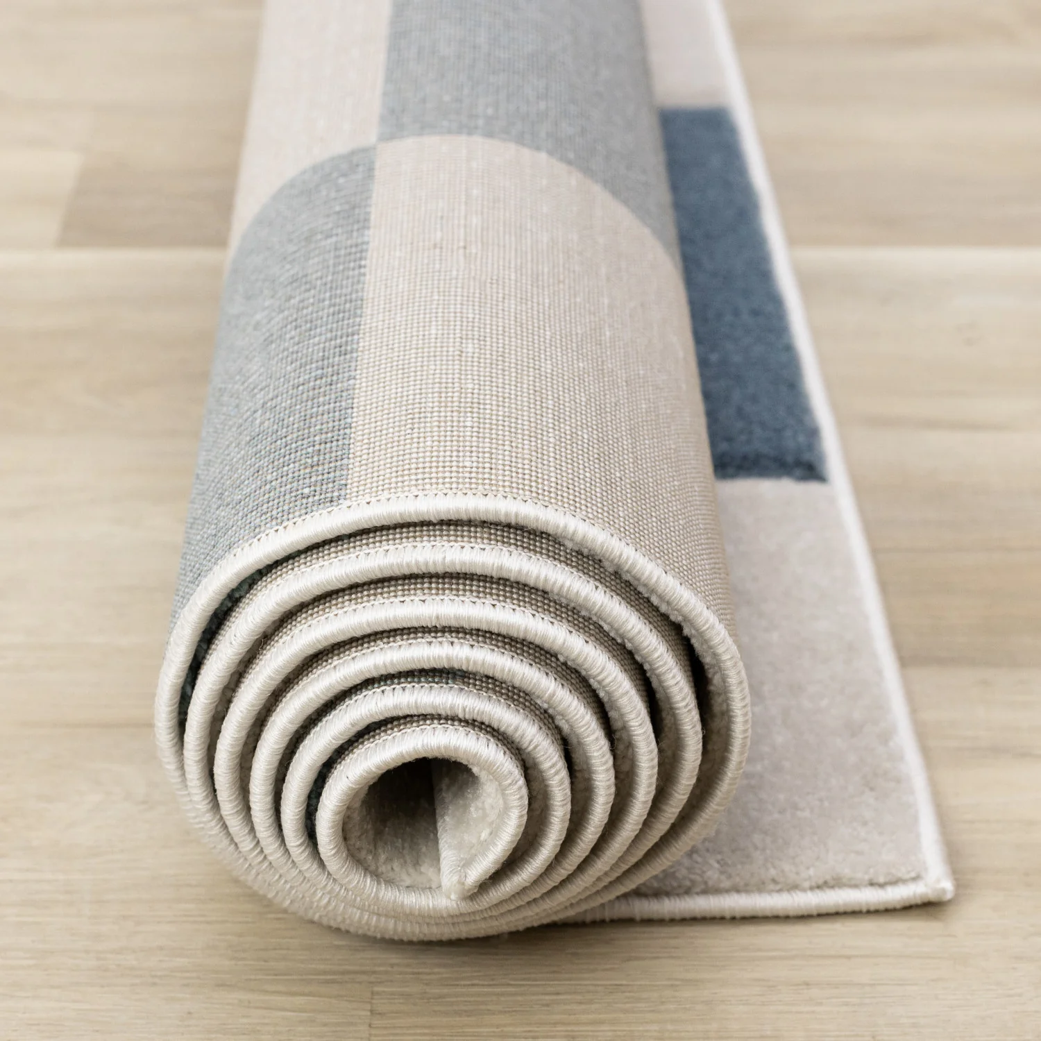 Finley Modern Geometric Area Rug - 5' X 8' - Blue/White - Image 13
