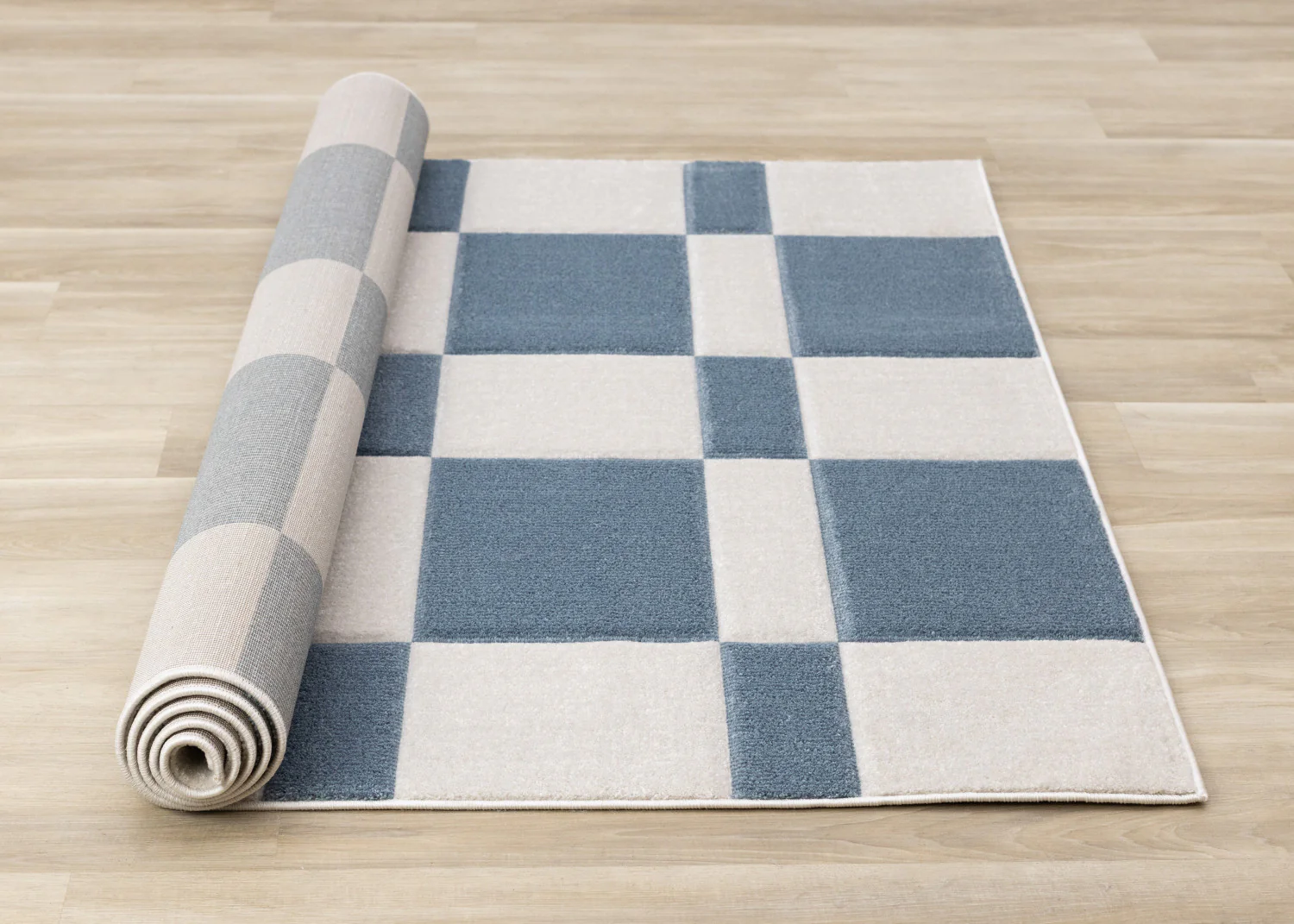 Finley Modern Geometric Area Rug - 5' X 8' - Blue/White - Image 8