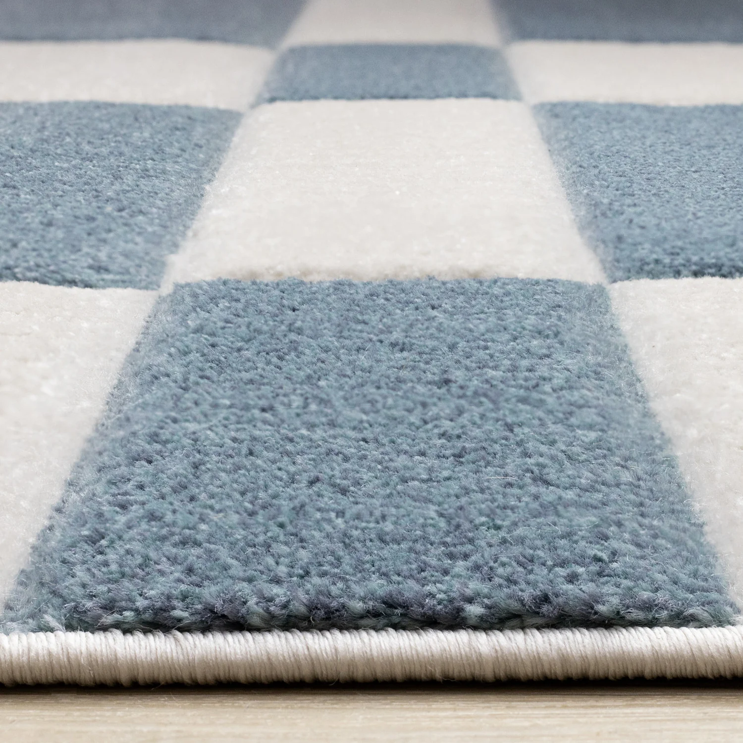 Finley Modern Geometric Area Rug - 8' X 11' - Blue/White - Image 5
