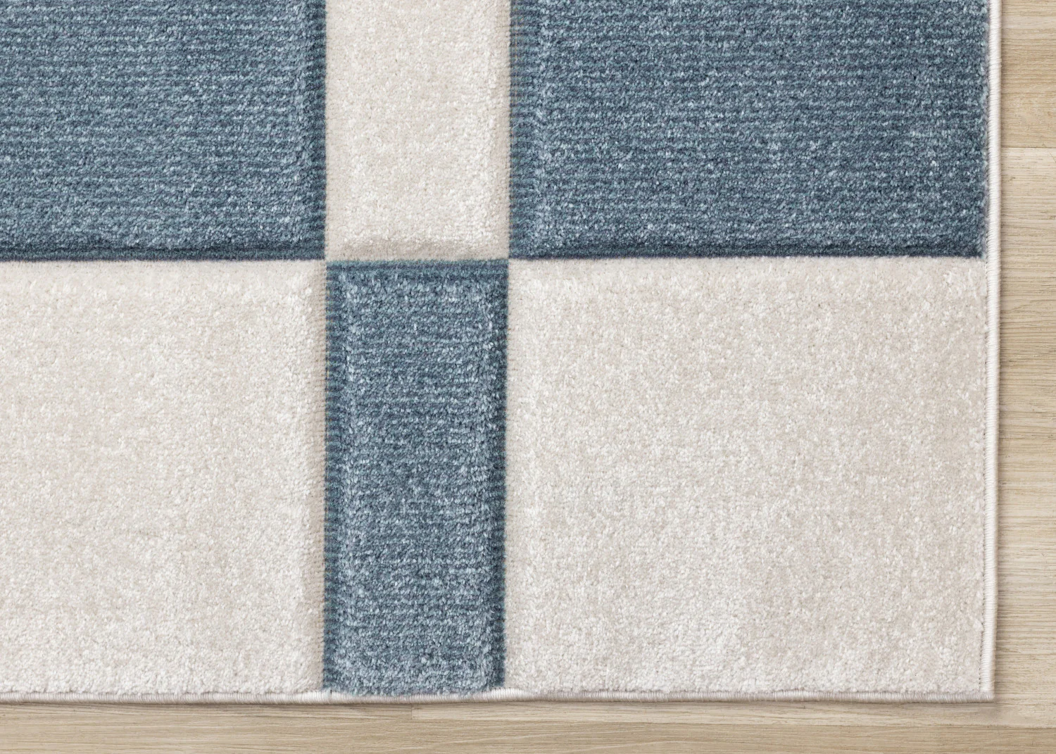 Finley Modern Geometric Area Rug - 8' X 11' - Blue/White - Image 6