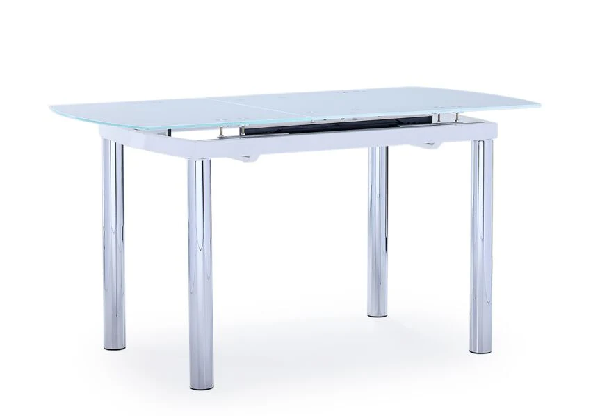 Fino Extendable Dining Table - White, Chrome - Image 2