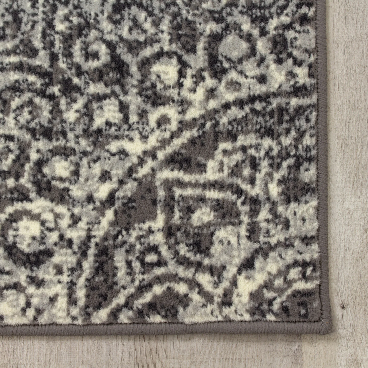 Fiona Medallion Stamps Area Rug - 8' X 10' - Grey/Cream - Image 4