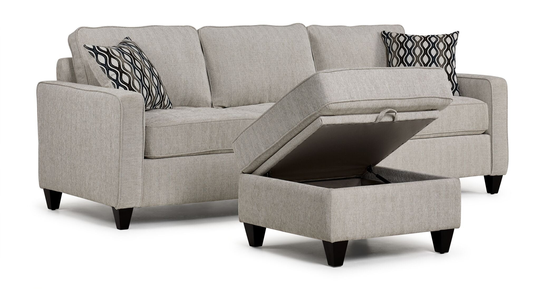 Flipp-it Sofa with Reversible Chaise/Ottoman - Platinum - Image 7