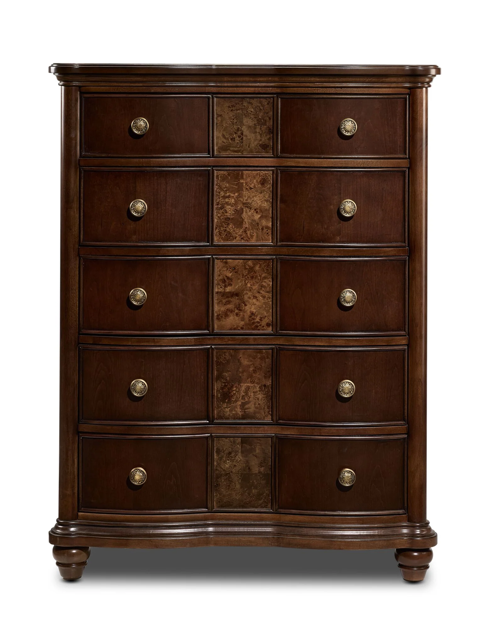 Florence 5-Drawer Chest - Brown - Image 2