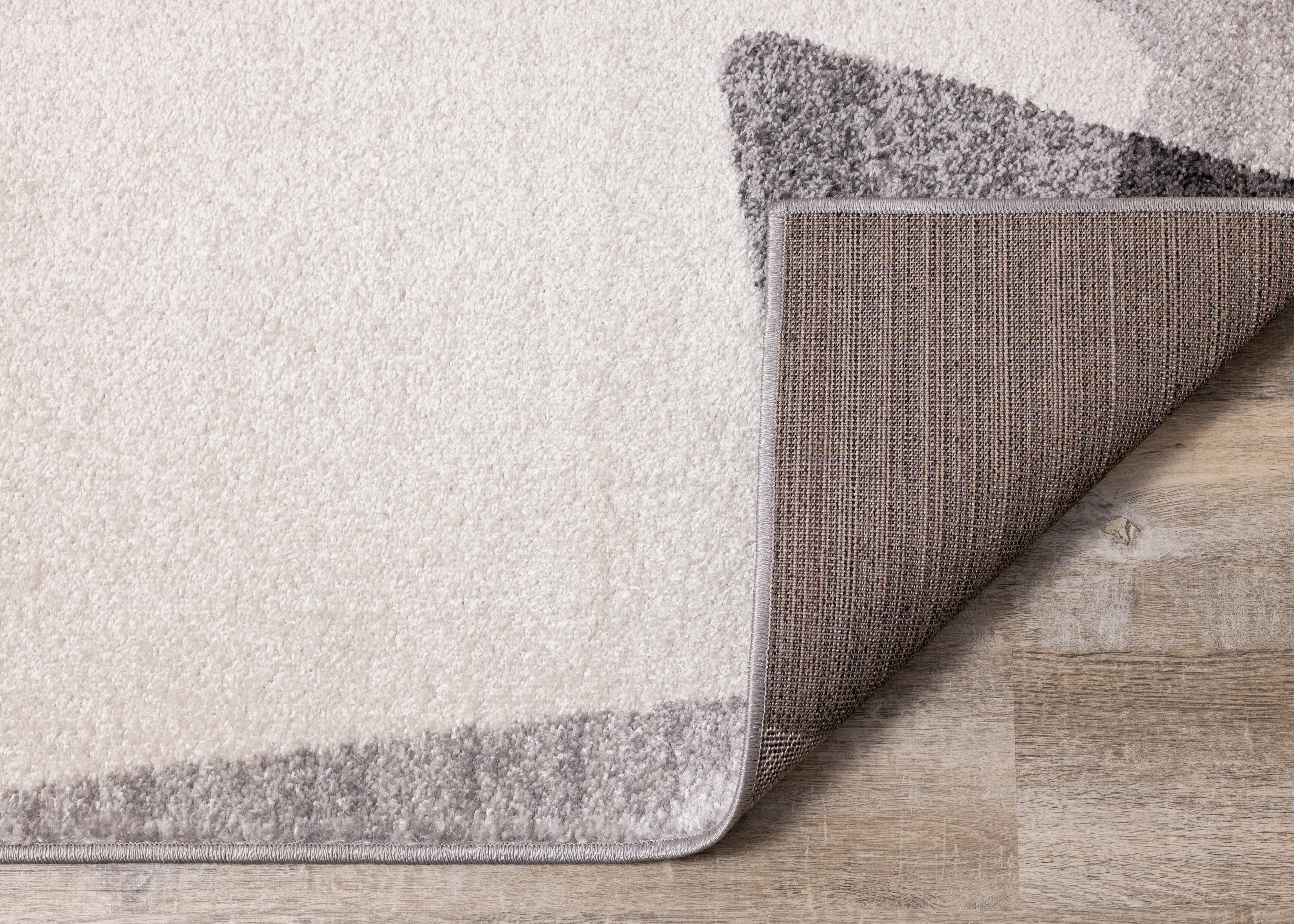 Focus 7'10" x 10'6" Geometric Shapes Area Rug - Grey, White - Image 4