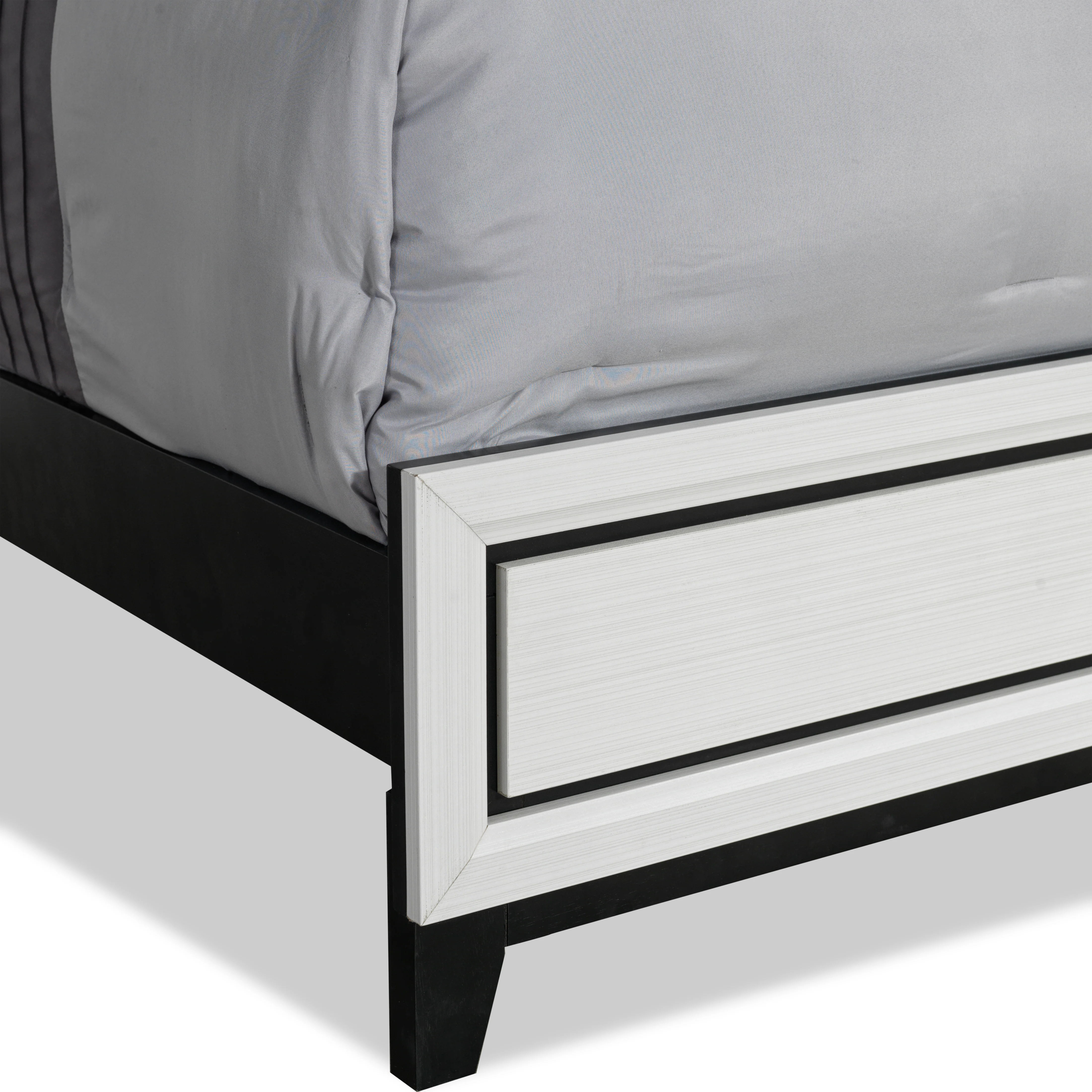 Fog 3-Piece Full Bed - White, Black - Image 3