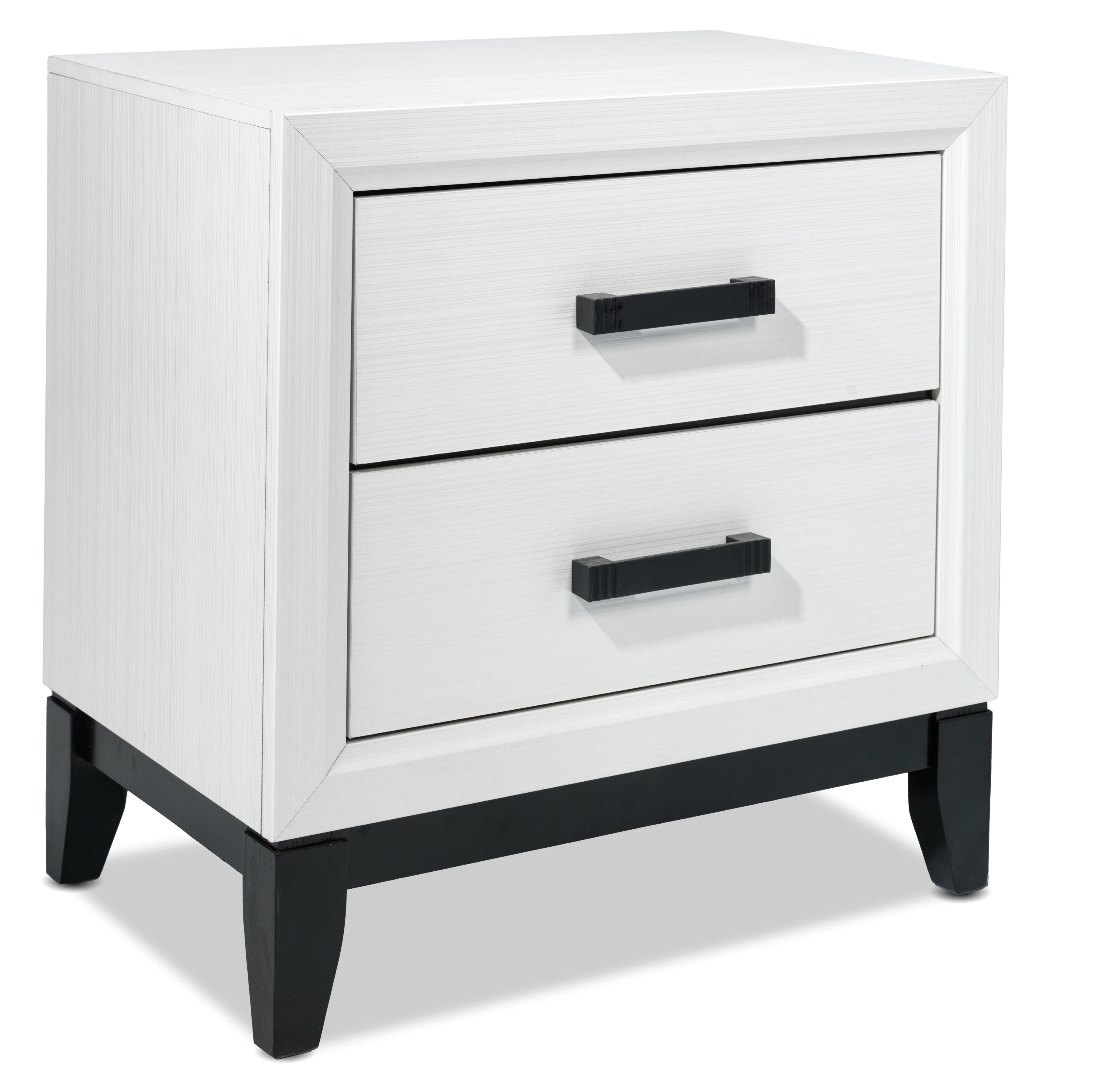 Fog 5-Piece King Bedroom Package - White, Black - Image 5