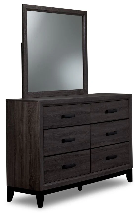 Fog 6-Piece King Bedroom Package - Grey, Black - Image 3