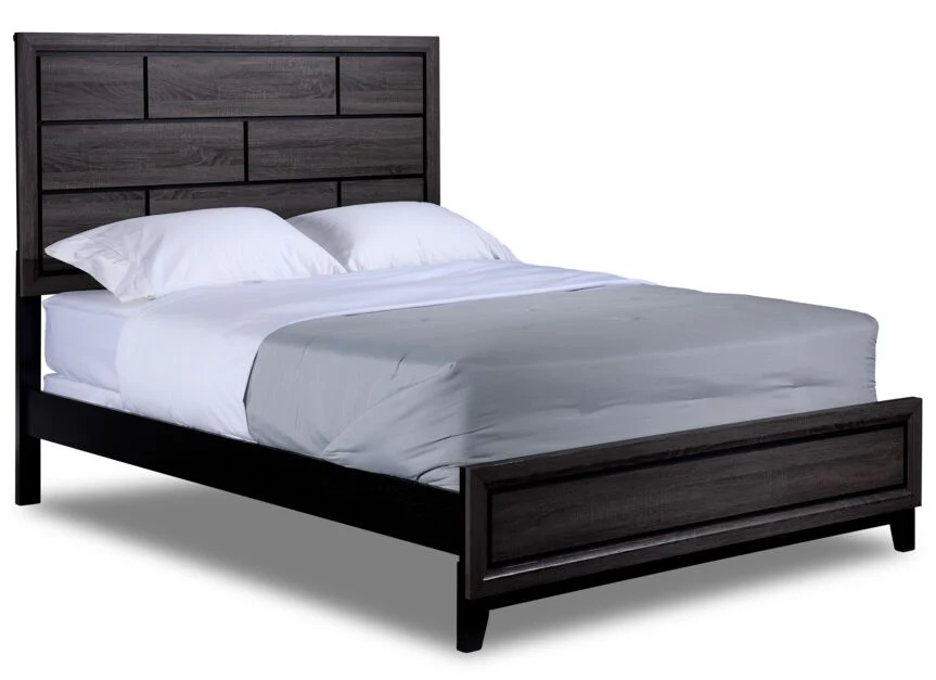 Fog 6-Piece Queen Bedroom Package - Grey, Black - Image 2