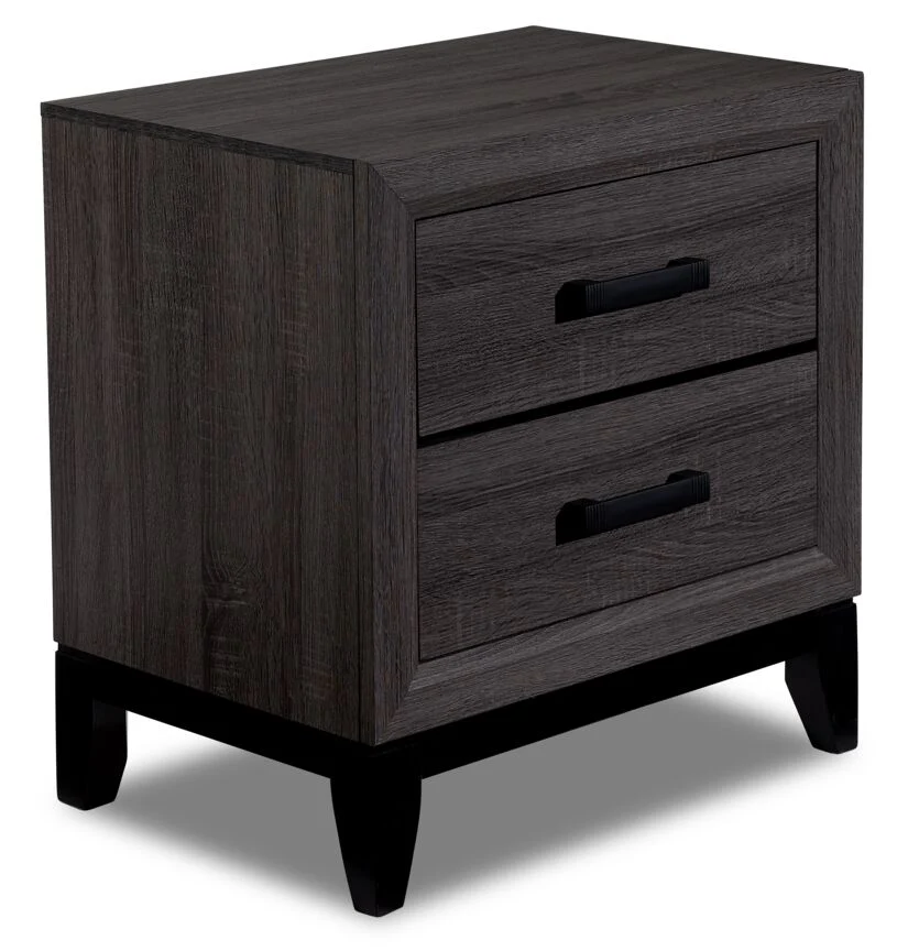 Fog 6-Piece Queen Bedroom Package - Grey, Black - Image 4