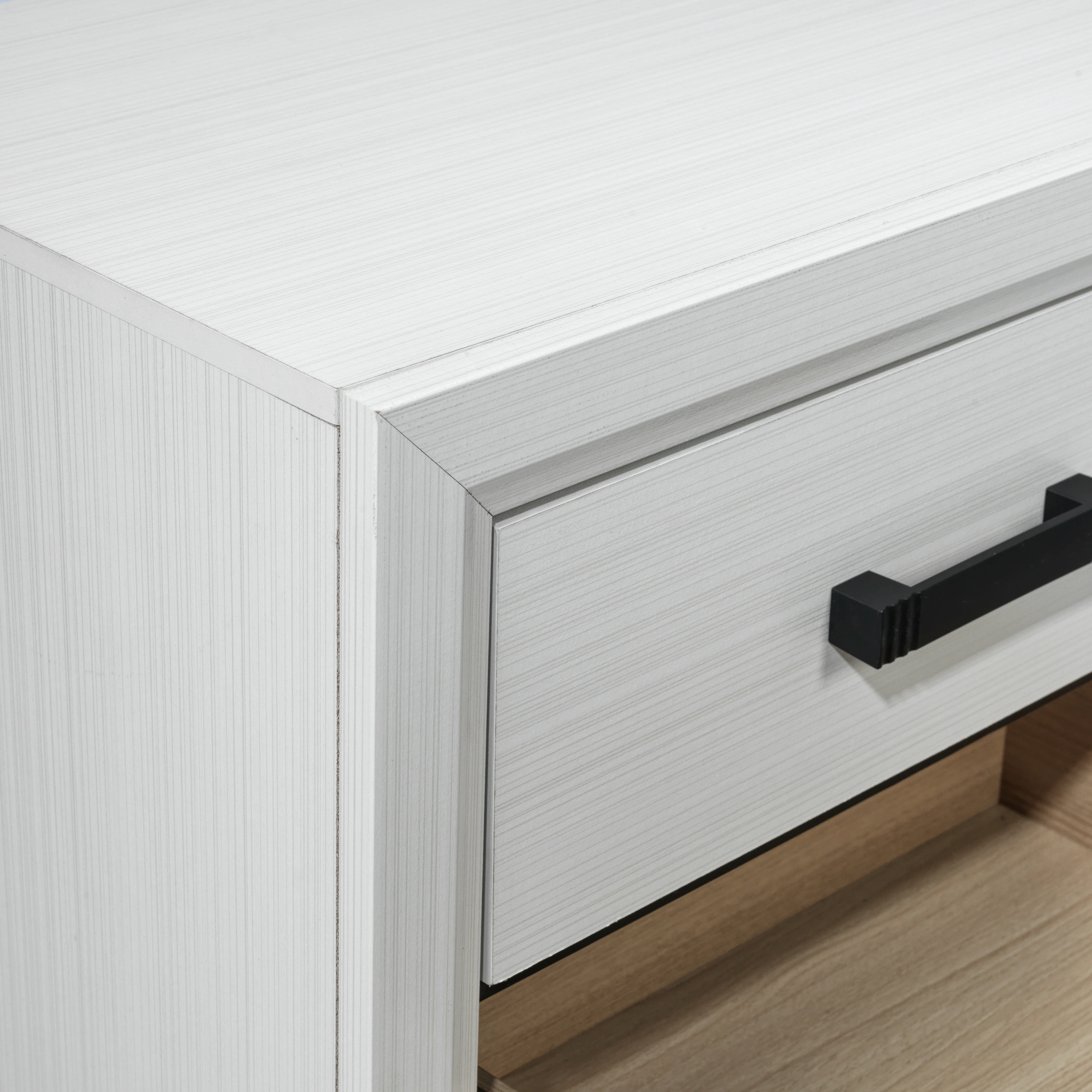 Fog Night Table - White, Black - Image 4