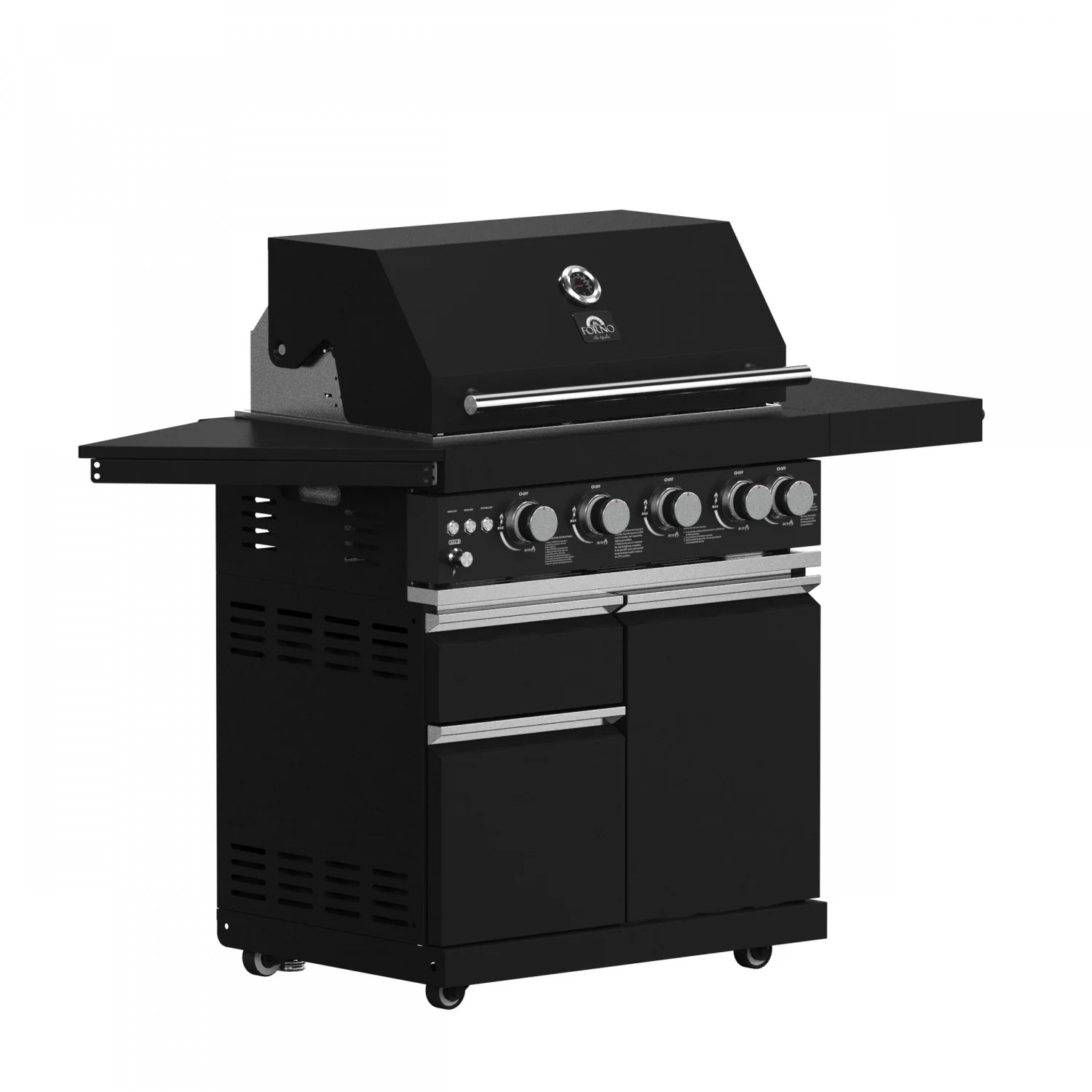 Forno All'Aperto Black Countertop Outdoor Kitchen with 62,600 BTU BBQ and Beverage Centre - FODKT2582BLK - Image 14