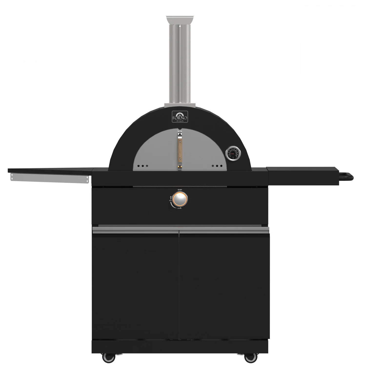 Forno All'Aperto Black Countertop Outdoor Kitchen with 86,600 BTU BBQ, 24" Plancha and 18" Pizza Oven - FODKT2568BLK - Image 13
