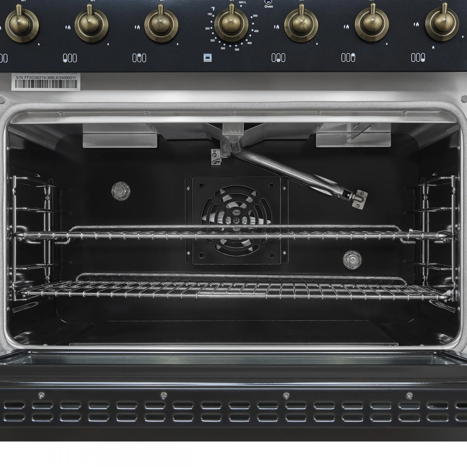 Forno Antico 36" Black Freestanding Gas Range (4.5 Cu. Ft.) - FFSGS6219-36BLK - Image 6