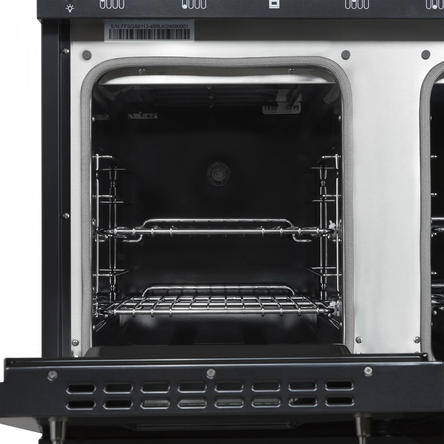 Forno Antico 48" Black Freestanding Dual Fuel Double Oven Range (5.5 Cu. Ft.) - FFSGS6113-48BLK - Image 10