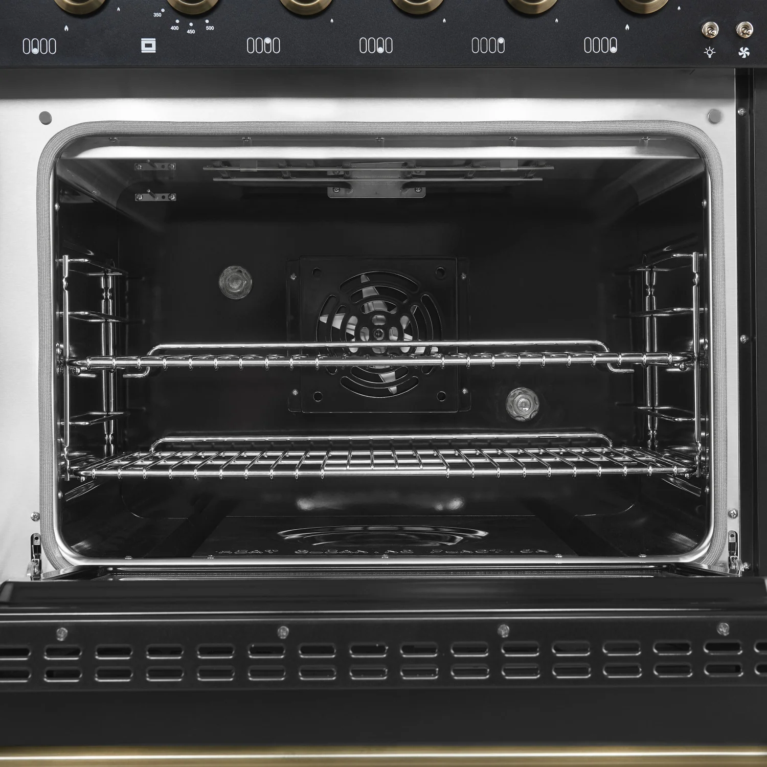 Forno Antico 48" Black Freestanding Dual Fuel Double Oven Range (5.5 Cu. Ft.) - FFSGS6113-48BLK - Image 9