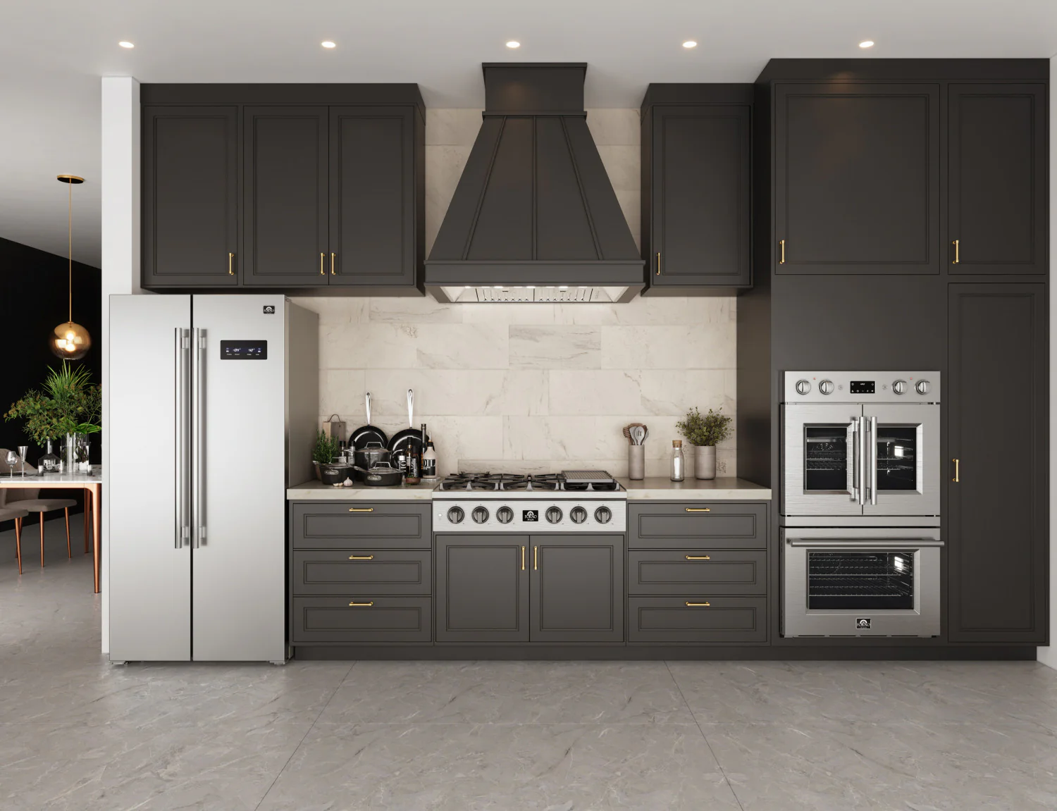 Forno Asti Stainless Steel 30" French Door Double Wall Oven With Dual True Convection And Air Fry (7.36 Cu. Ft.) - FBOEL1340-30 - Image 13