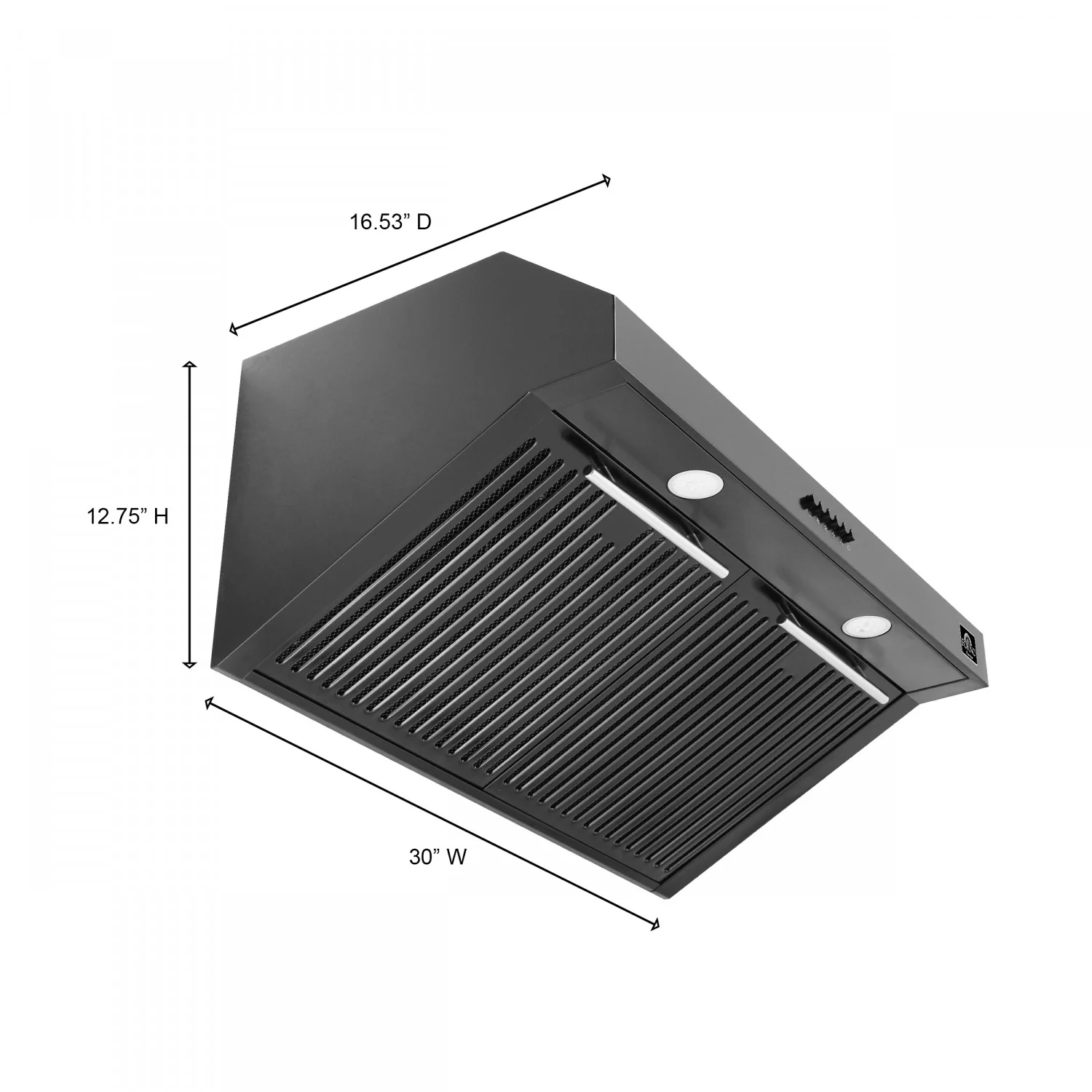Forno Bari Black 30" 400 CFM Under Cabinet Range Hood - FRHUC5255-30BLK - Image 6