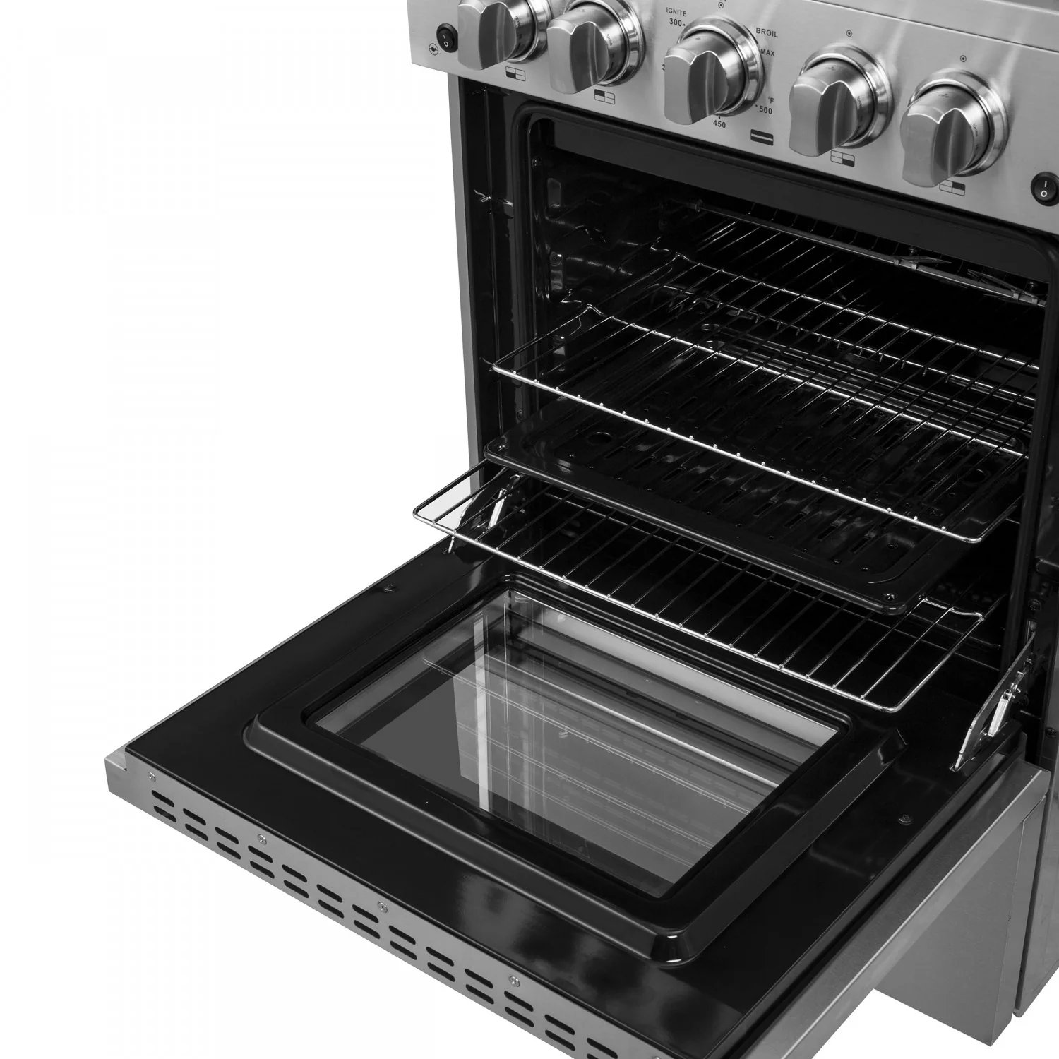 Forno Breno 24" Stainless Steel Freestanding Gas Range with Air Fry (2.3 Cu. Ft.) - FFSGS6290-24 - Image 18