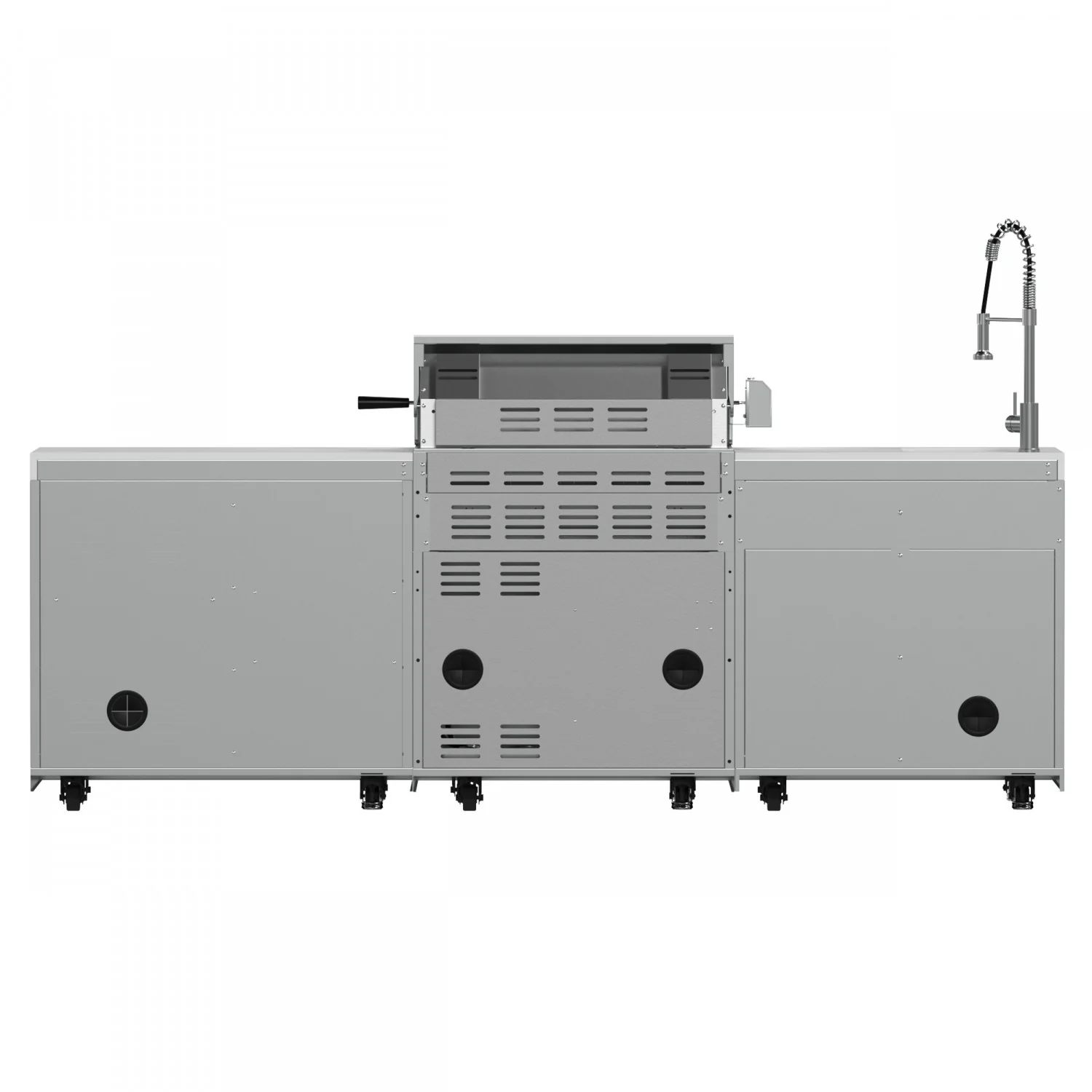 Forno Bulnes White Countertop Outdoor Kitchen with 30" 60,000 BTU BBQ and Beverage Centre - FODKT2506WHT - Image 6