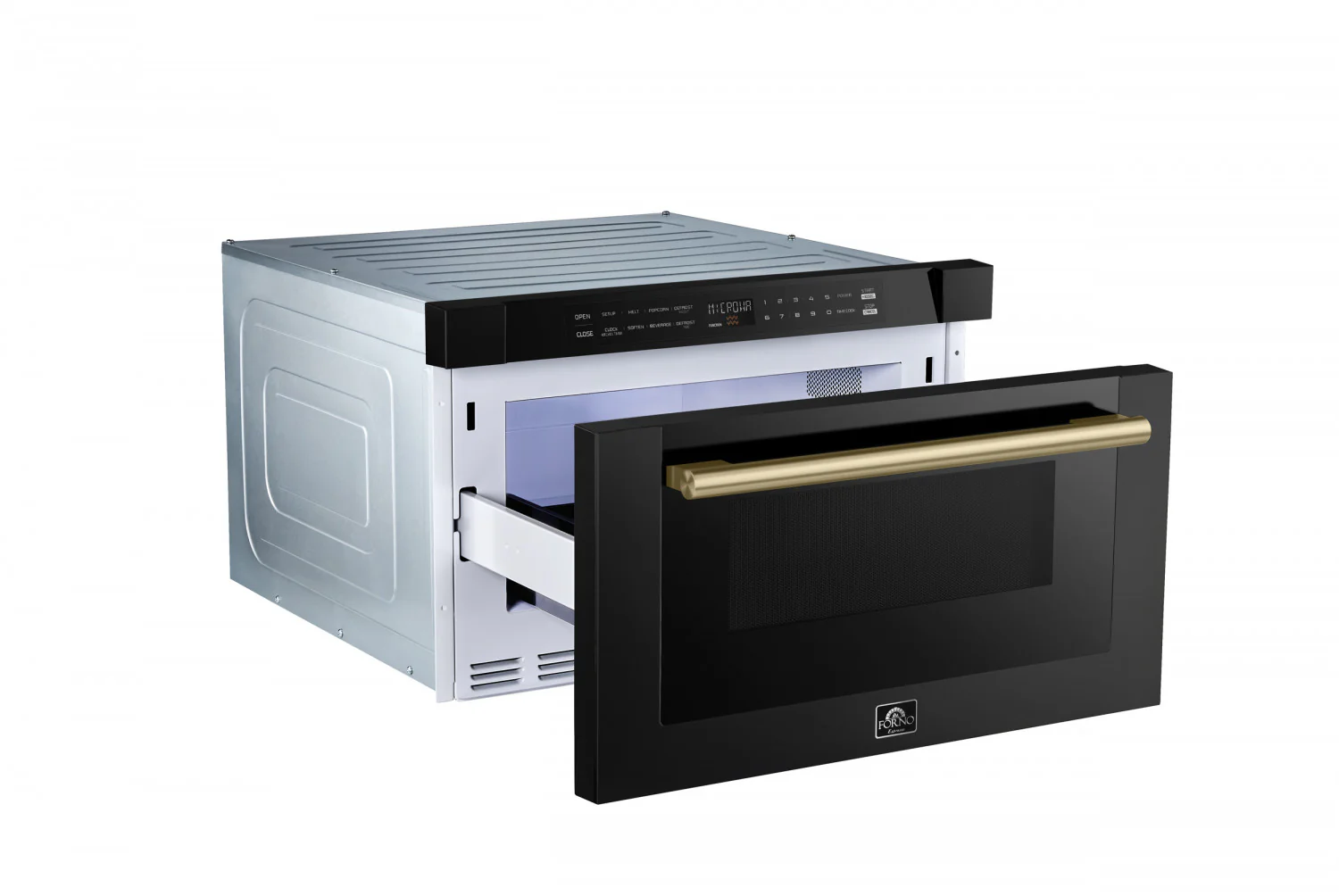 Forno Capoliveri Black 24" Built-In Microwave Drawer (1.2 Cu. Ft.) - FMWDR3000-24BLK - Image 7