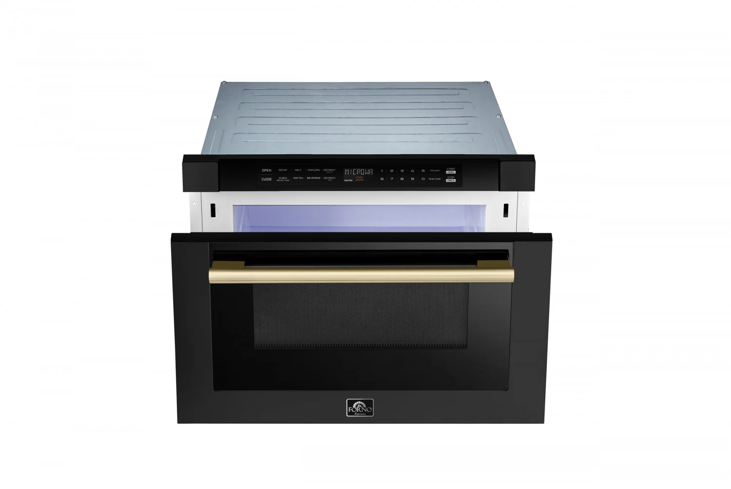 Forno Capoliveri Black 24" Built-In Microwave Drawer (1.2 Cu. Ft.) - FMWDR3000-24BLK - Image 9