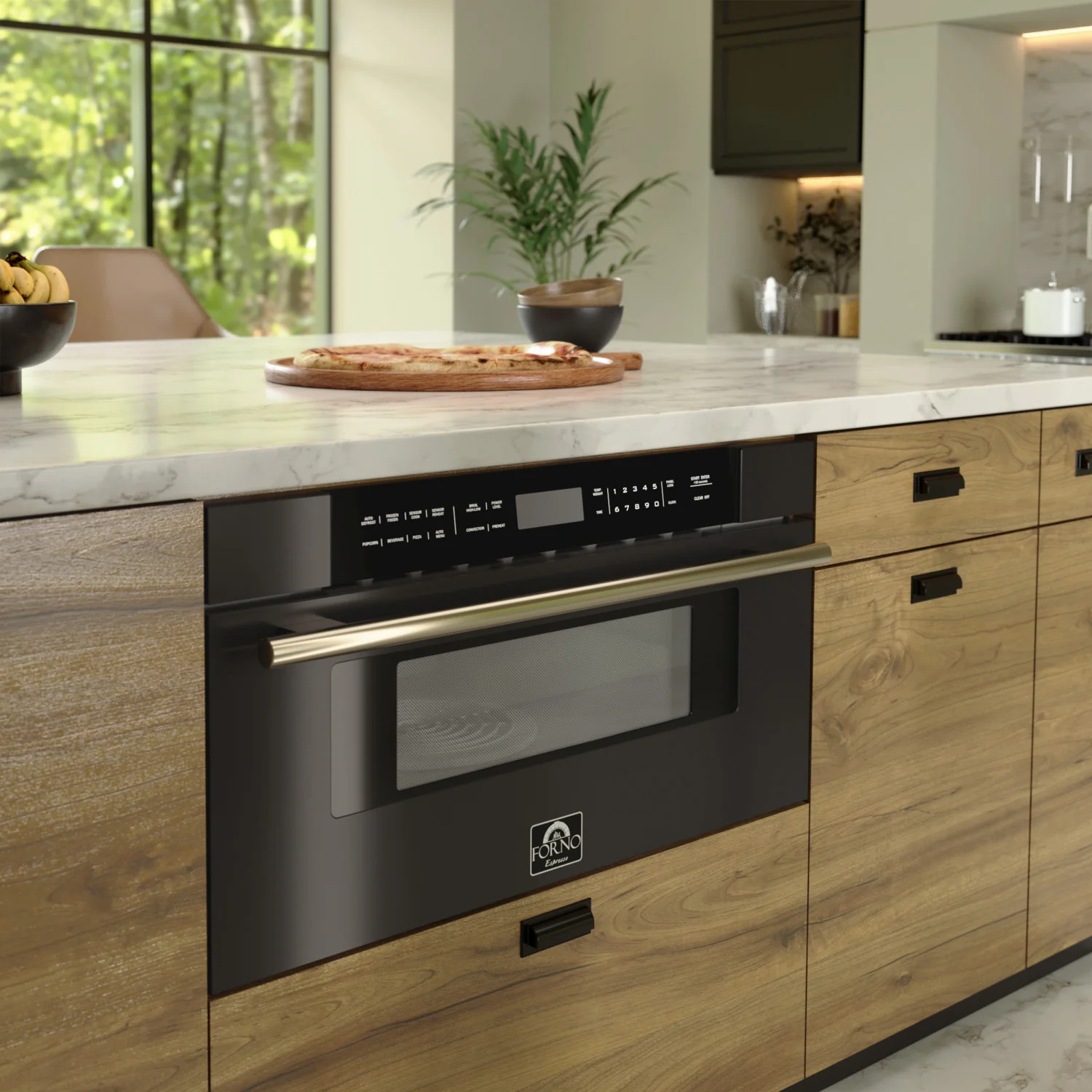 Forno Capoliveri Black 30" Built-In Microwave Drawer (1.2 Cu. Ft.) - FMWDR3000-30BLK - Image 9