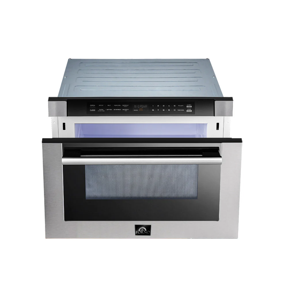 Forno Capoliveri Stainless Steel 24" Built-In Microwave Drawer (1.2 Cu. Ft.) - FMWDR3000-24 - Image 5