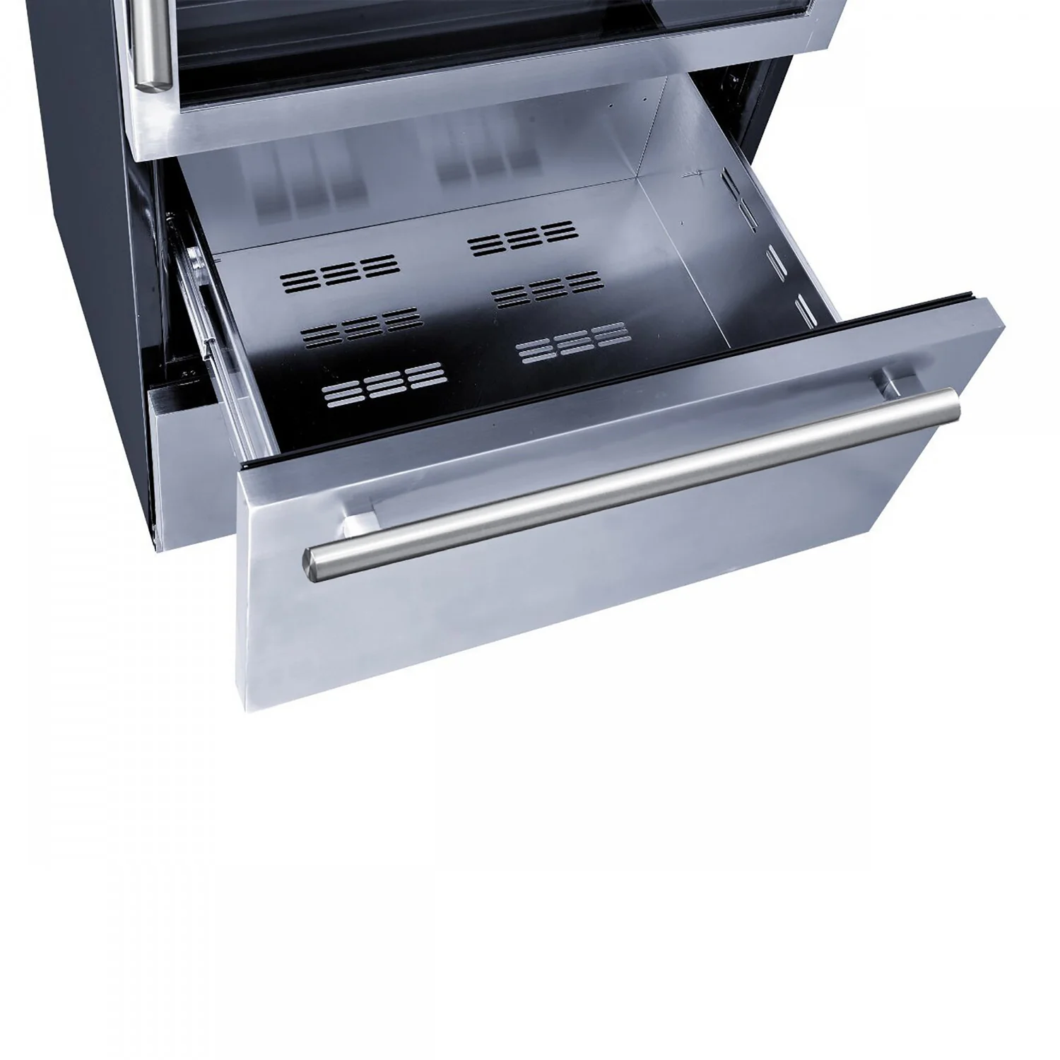 Forno Capraia 30" Stainless Steel 144 Bottle Dual Zone Wine Cooler with Two Beverage Drawers - FWCDR6661-30S - Image 7